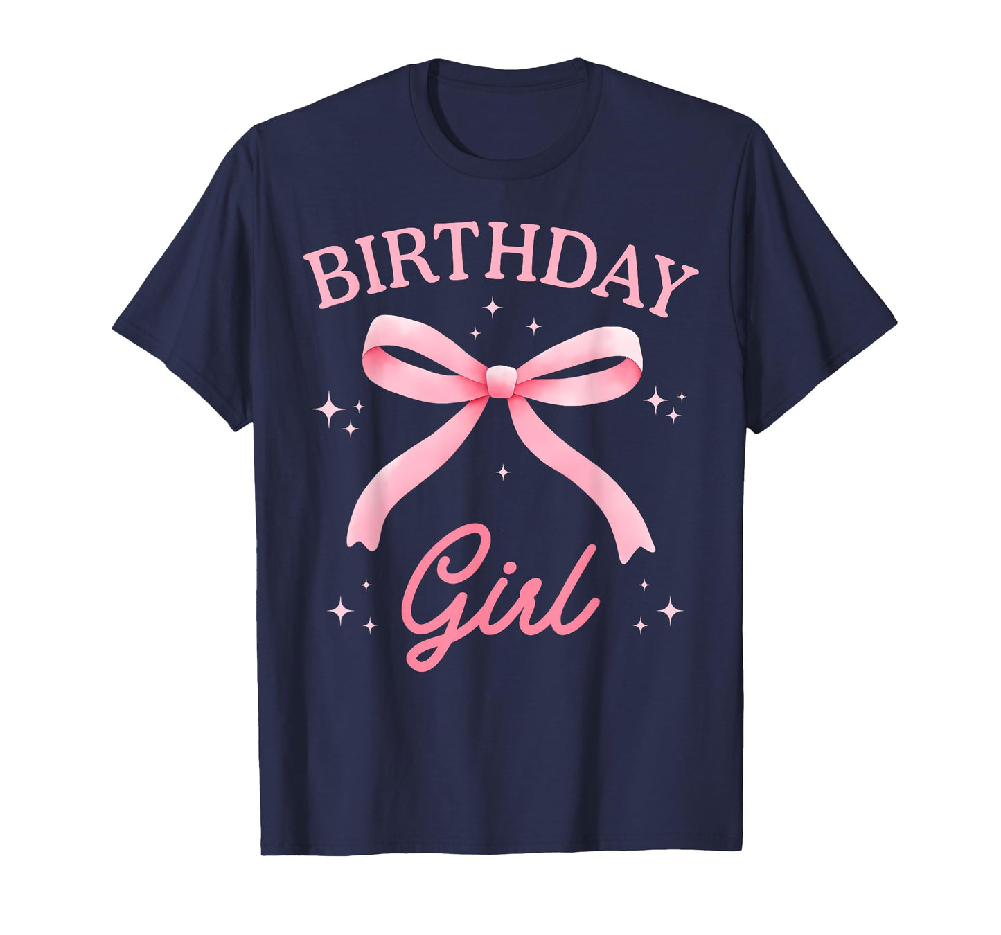 Birthday Girl Coquette Bow Theme Party Matching Family Kids T-Shirt