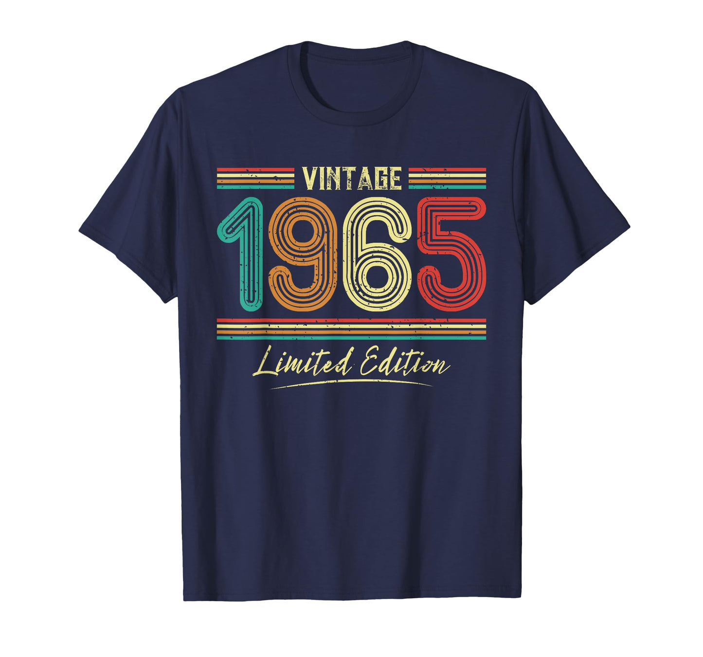Vintage 1965 Birthday 1965 Limited Edition Retro Men Women T-Shirt