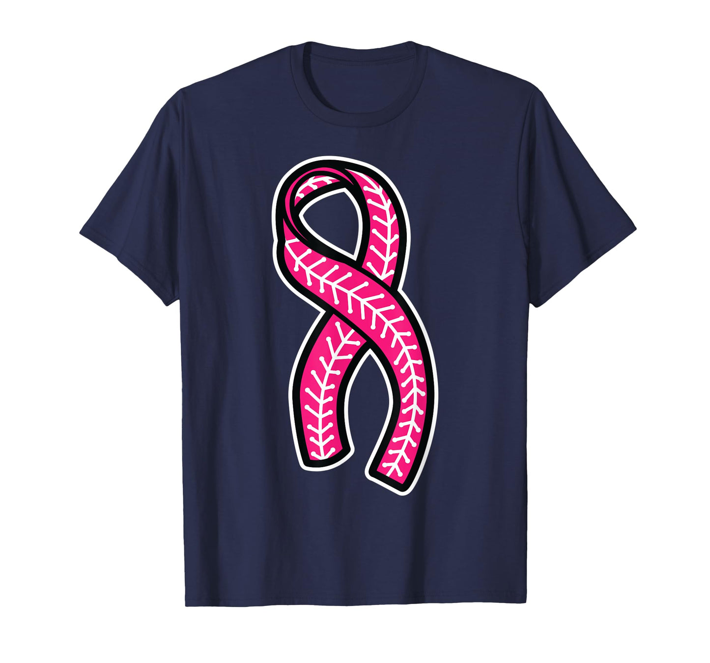 Baseball Pink Ribbon Breast Cancer Awareness Shirt T-Shirt