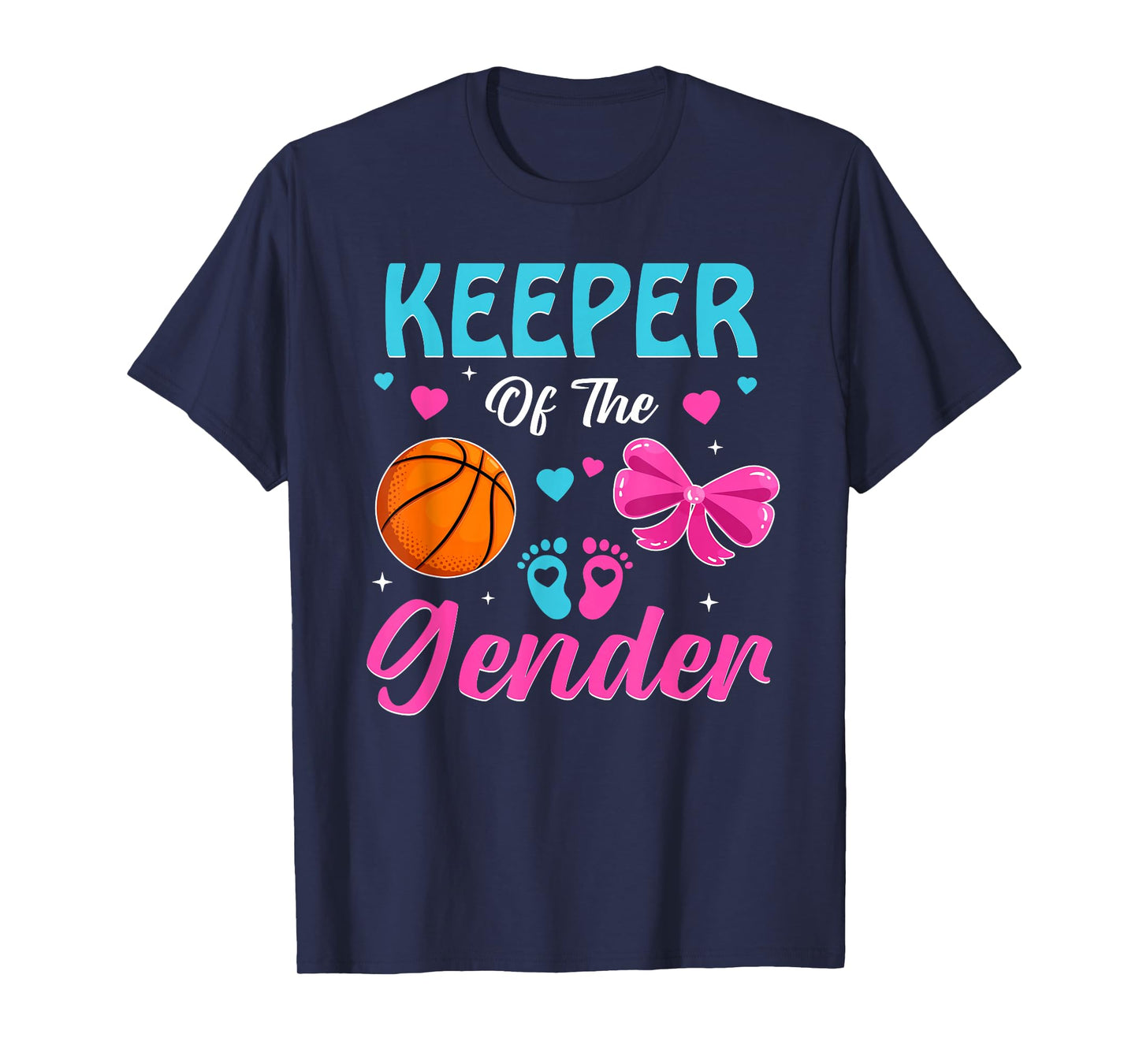 Keeper Of The Gender Basketball Gender Reveal Party T-Shirt