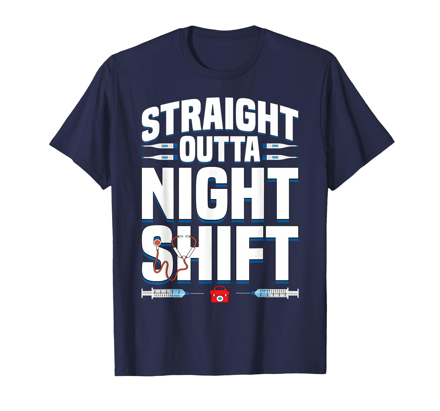 Night Shift Nurse For Men Women Emergency Registered Nurse T-Shirt