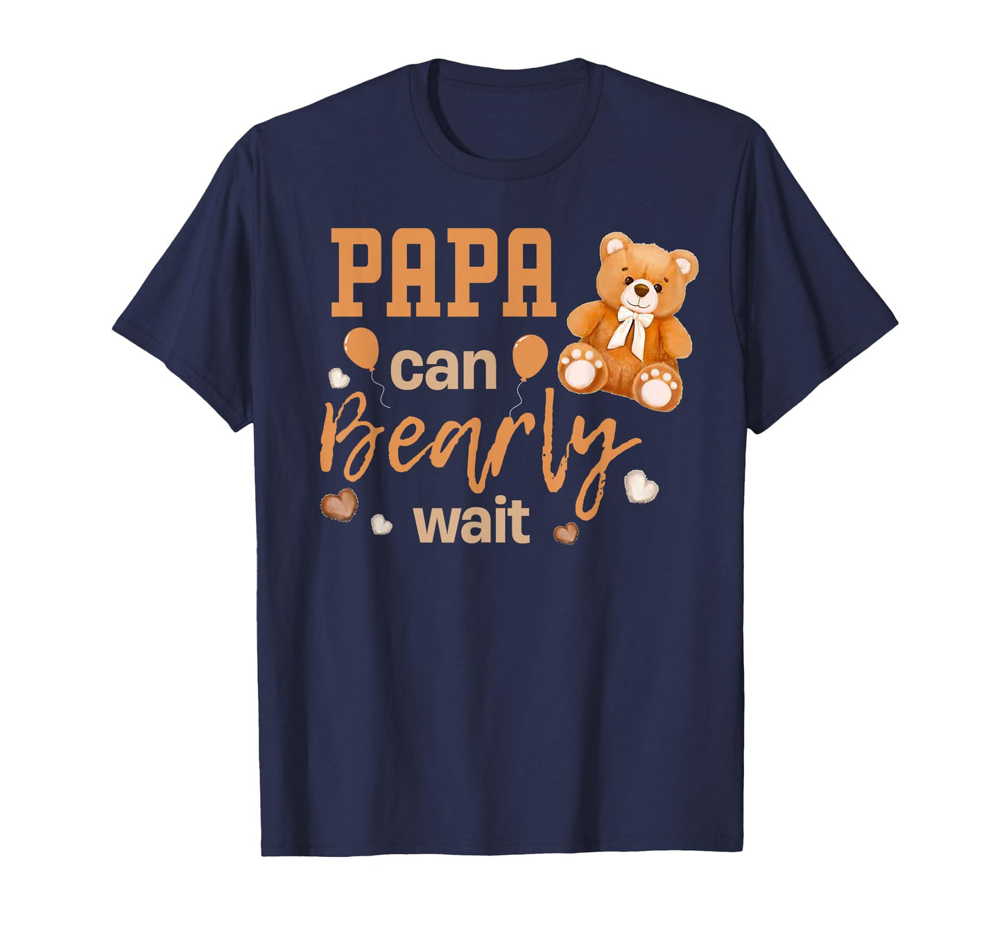Papa Can Bearly Wait Gender Neutral Baby Shower Matching T-Shirt