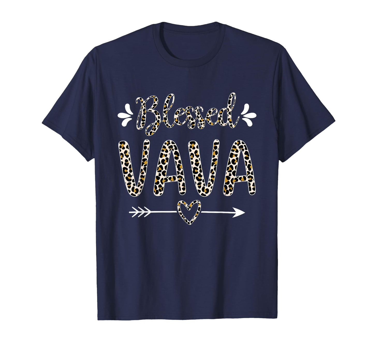 Blessed Vava Grandma Grandmother Cute Leopard Mothers Day T-Shirt