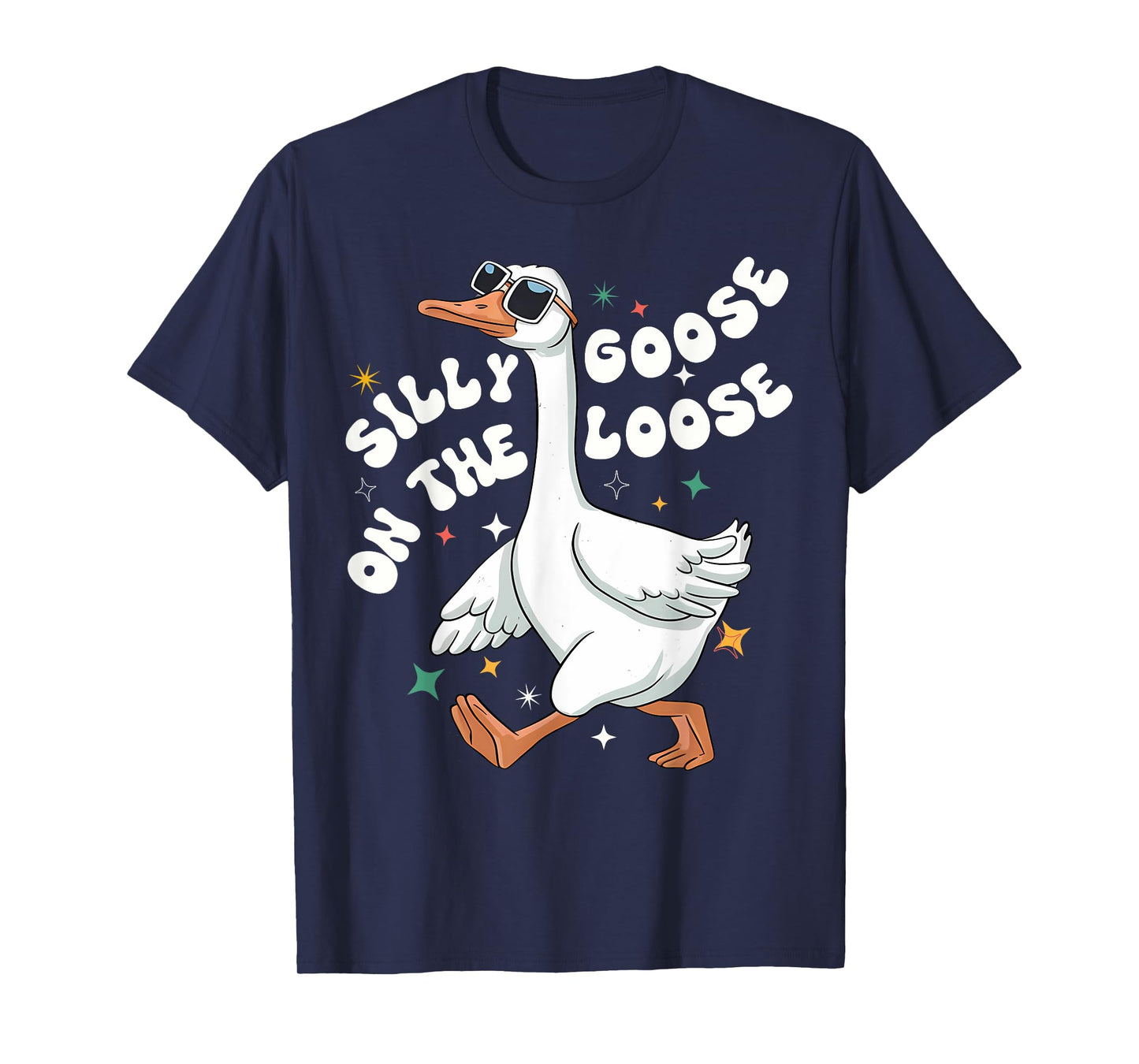 Groovy Silly Goose On The Loose Meme Retro Goose Clubs T-Shirt