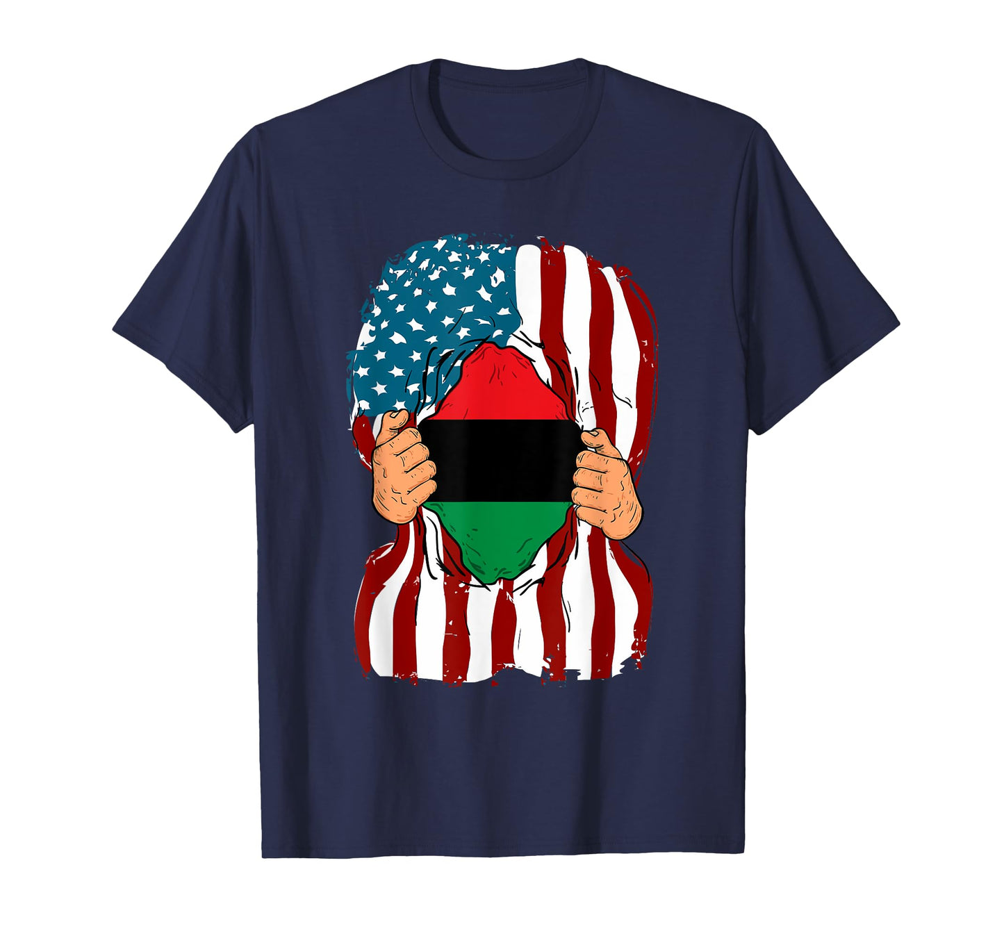 Pan African UNIA Flag Funny Loyal Afro Americans USA Gift T-Shirt