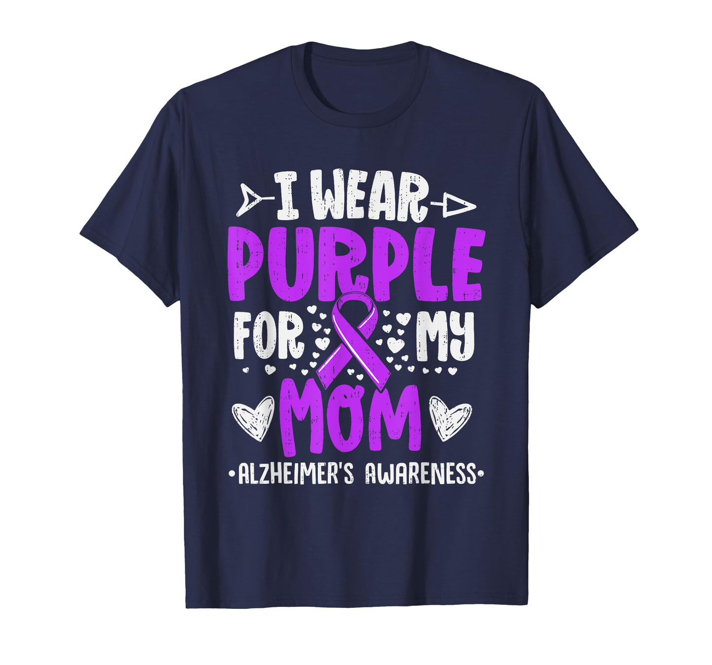 I Wear Purple For Mom Alzheimer's Awareness Dementia Mother T-Shirt