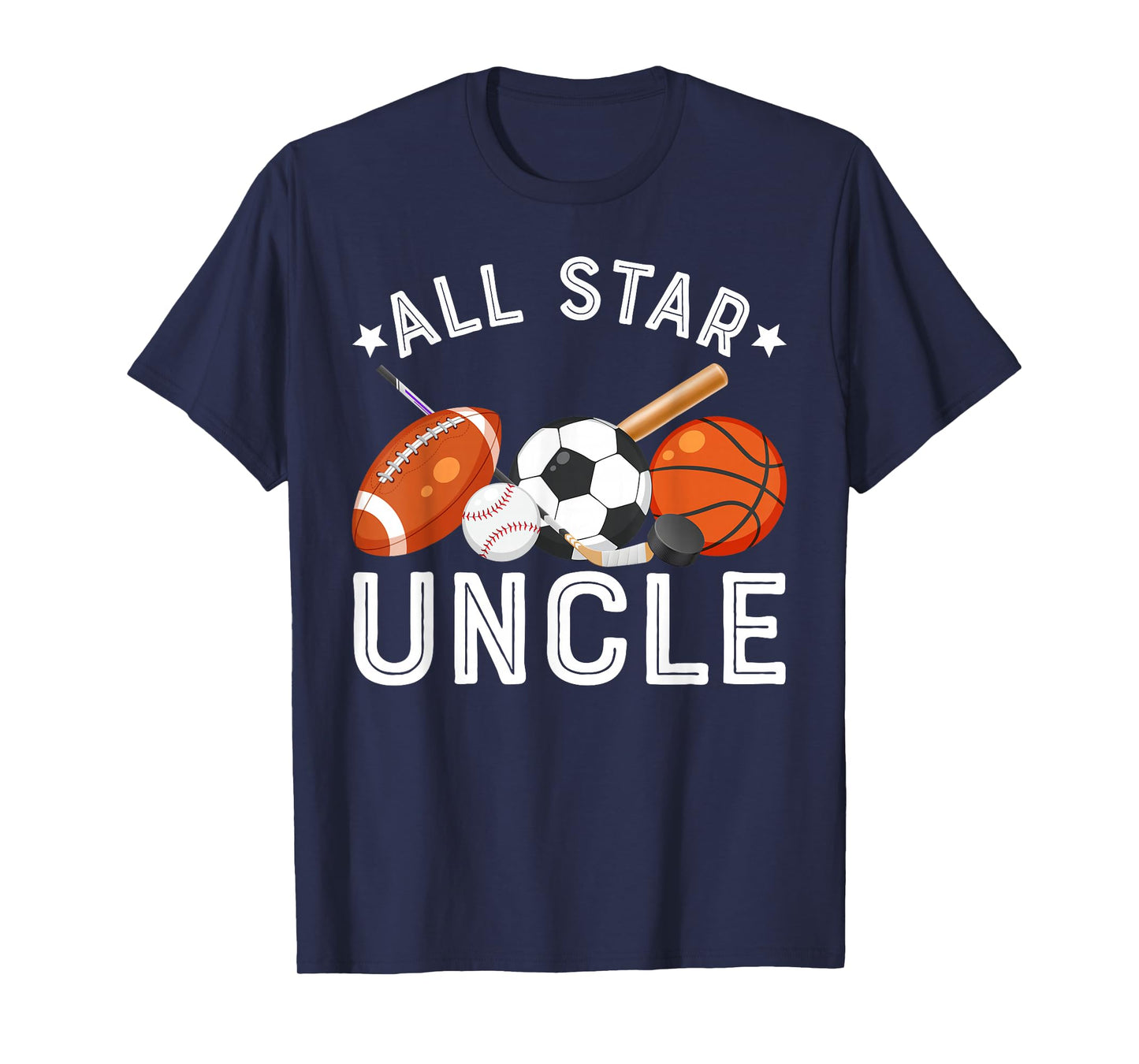 All Star Uncle Of The Birthday Boy Basketball Soccer Sport T-Shirt