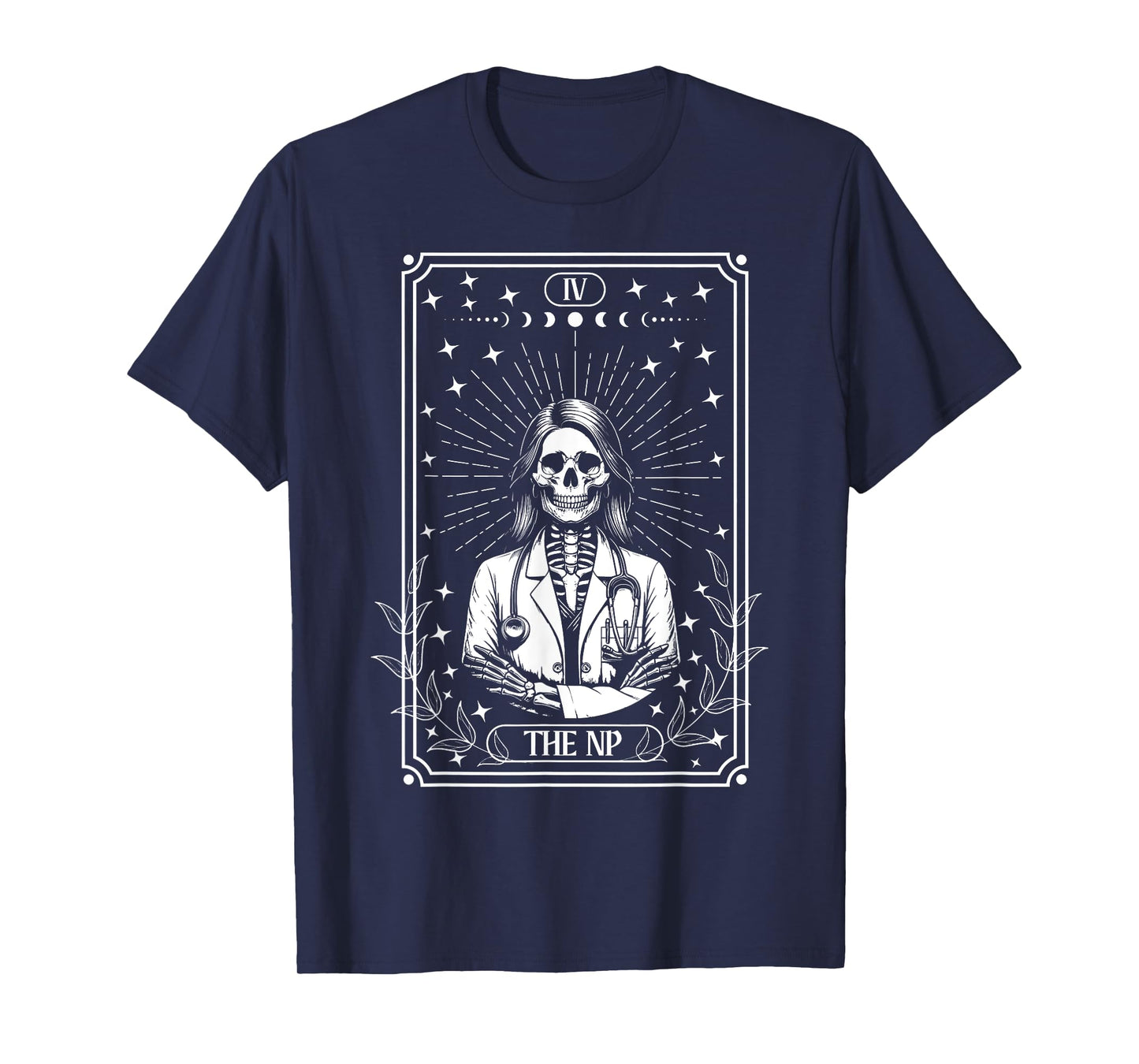 The Nurse Practitioner Tarot Card Skeleton NP RN Registered T-Shirt