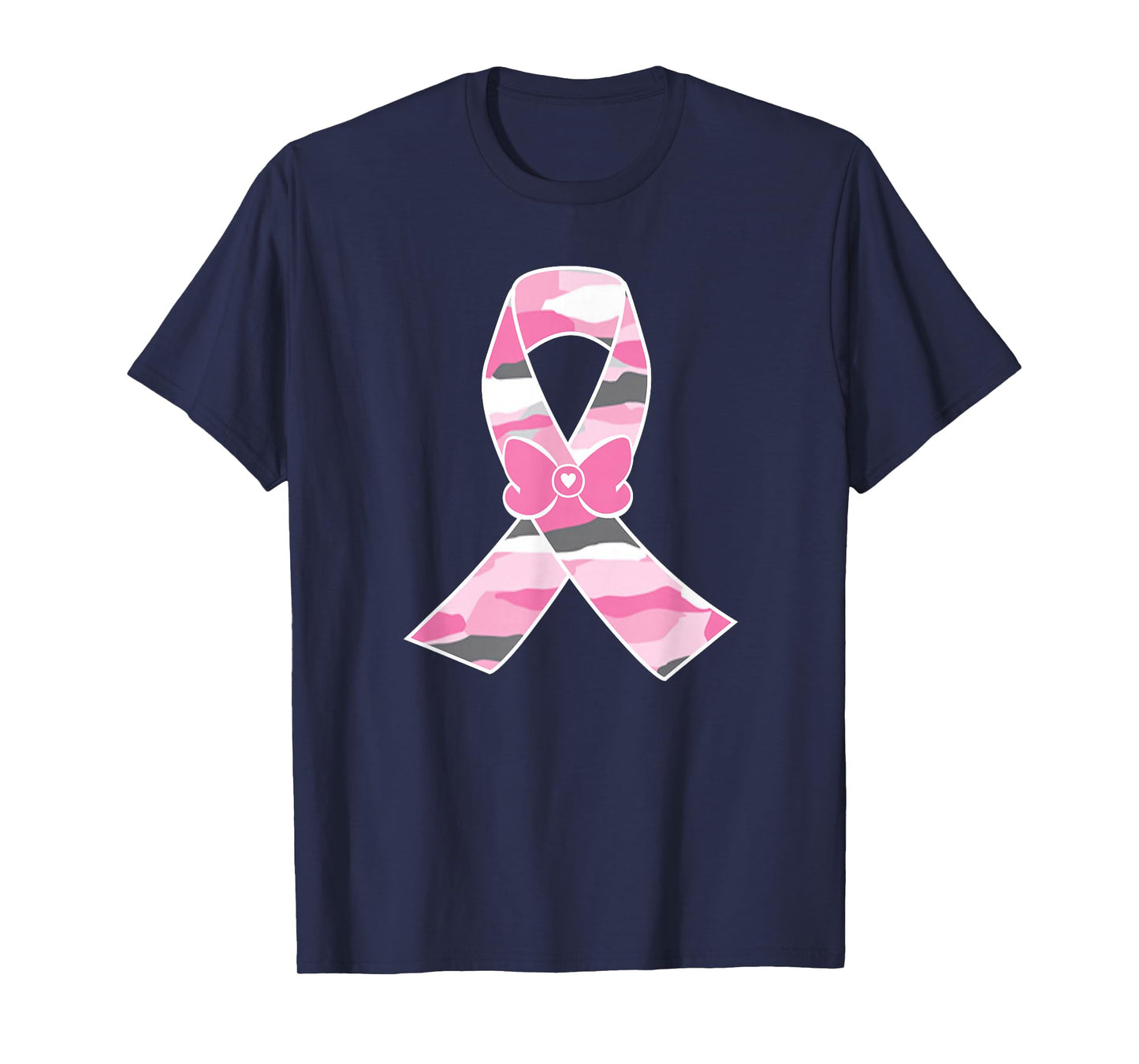Camo Pinks Ribbon Breast Cancer Awareness Tee T-Shirt