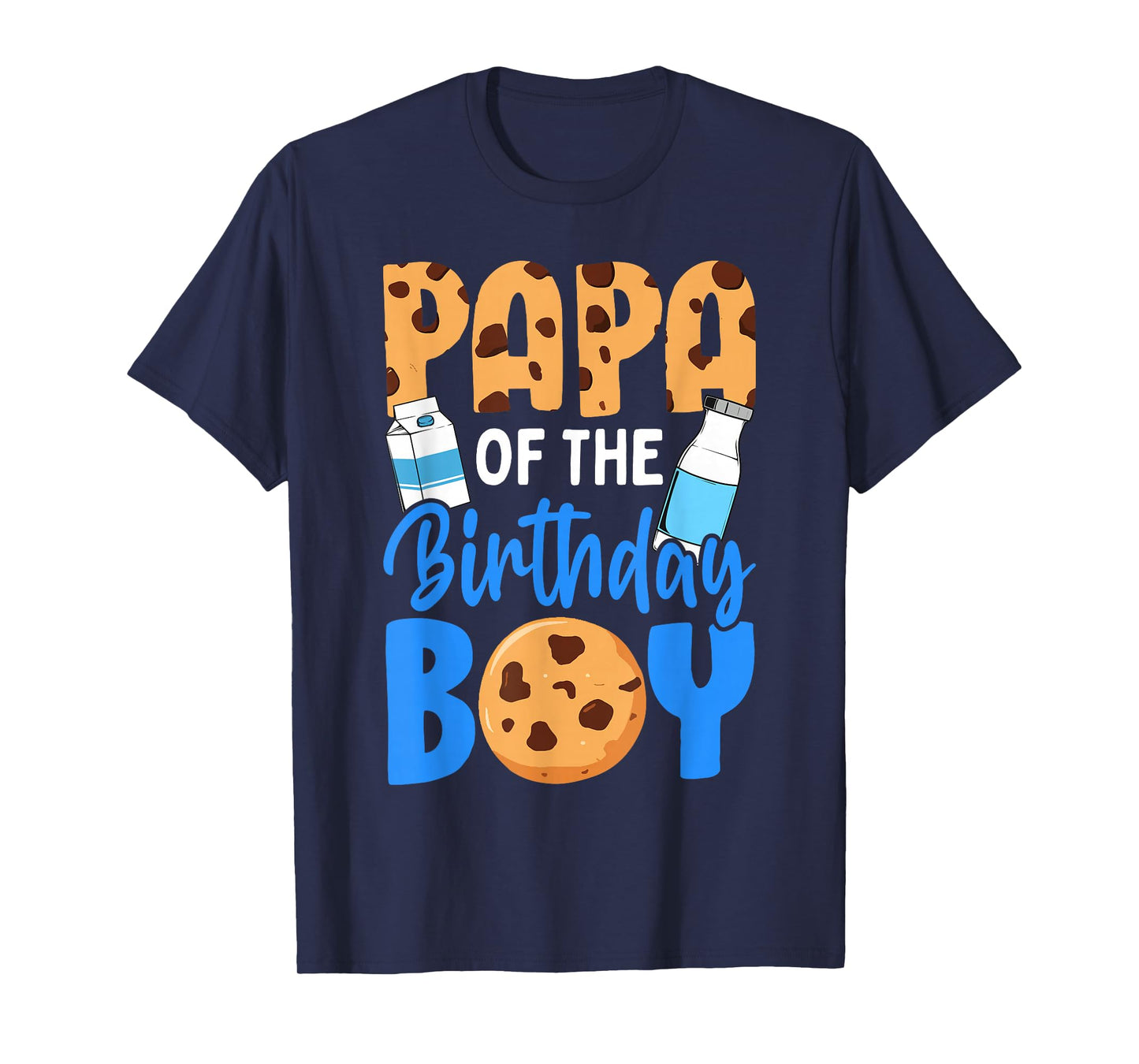 Papa of the birthday boy Milk and Cookies 1st birthday T-Shirt