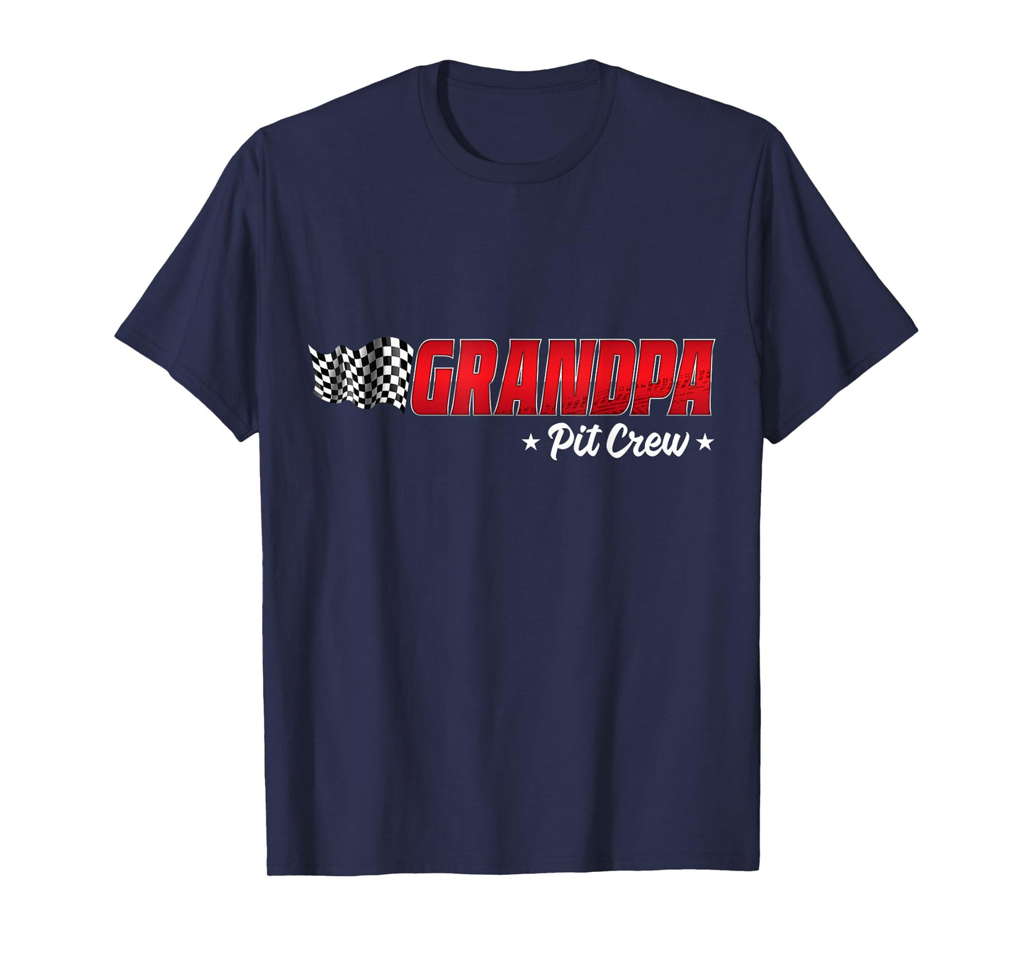 Grandpa Pit Crew Race Car Birthday Family Racing Adult Men T-Shirt