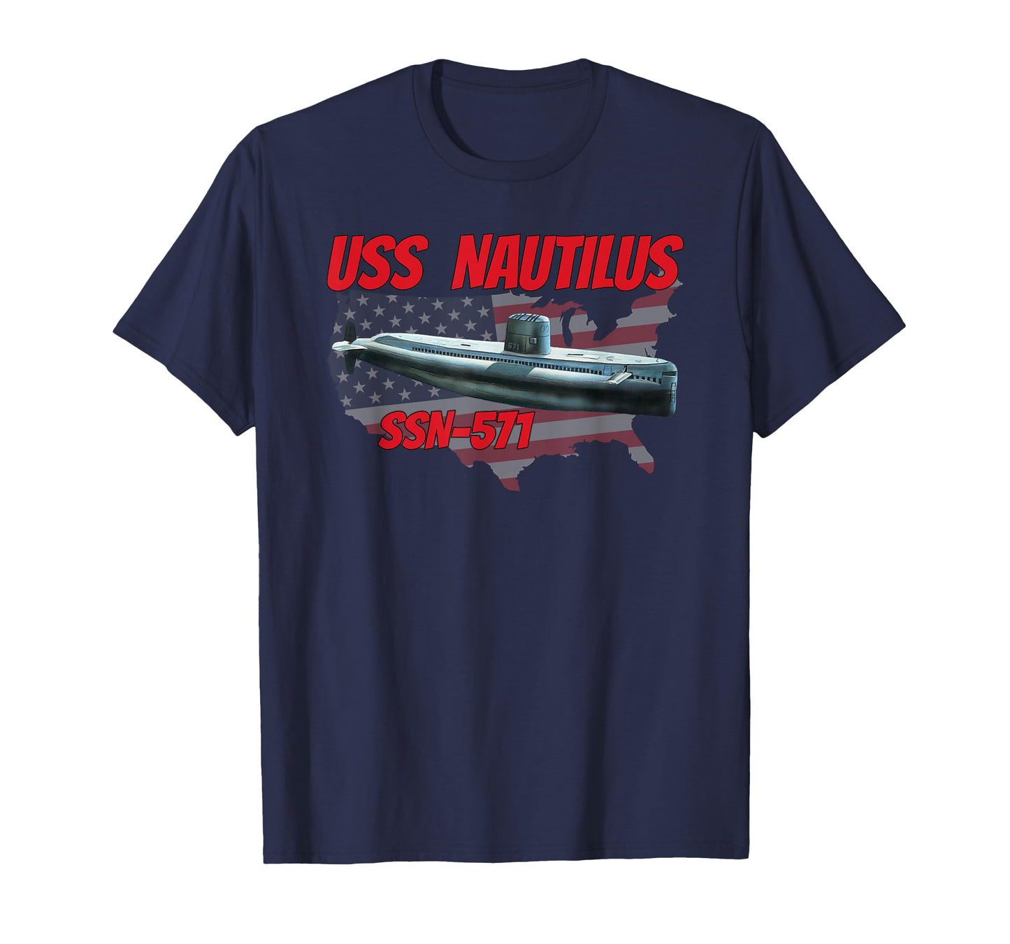 USS Nautilus SSN-571 Submarine Veterans Day Father Grandpa T-Shirt