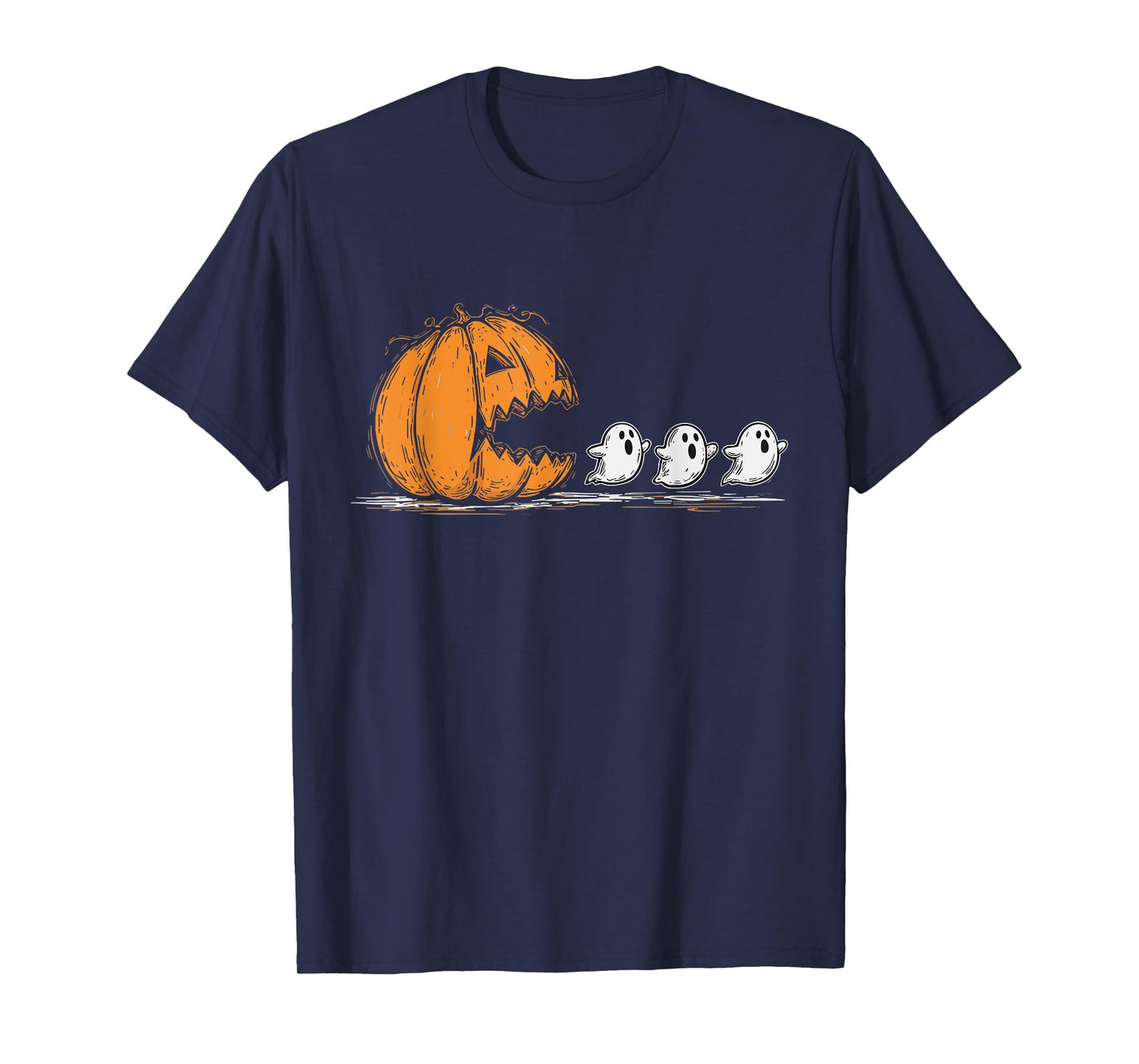 Halloween Pumpkin Chasing Ghost T-Shirt