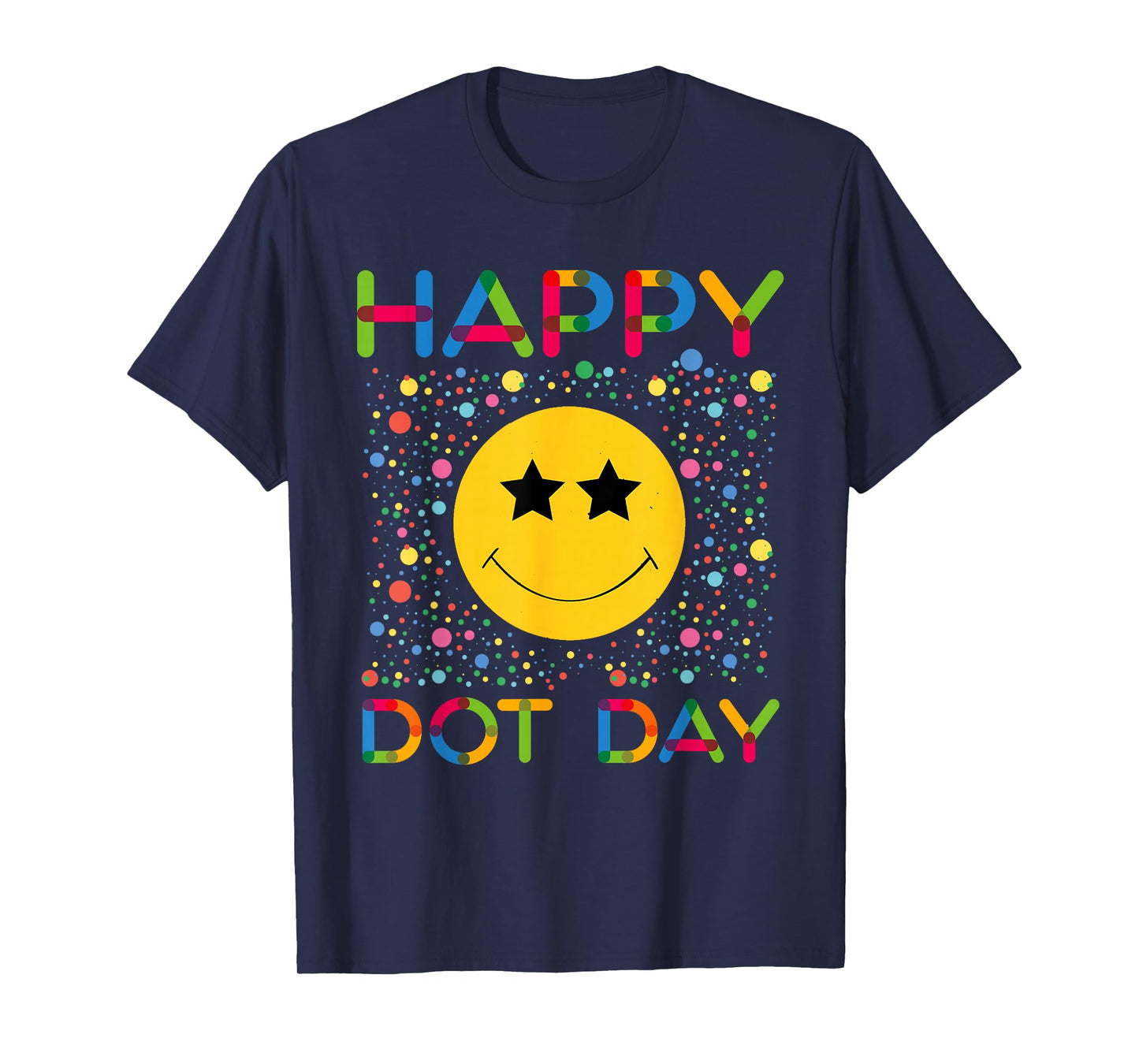 Happy Dot Day Smile Face Colorful Polka Dot Boy Girl Kids T-Shirt
