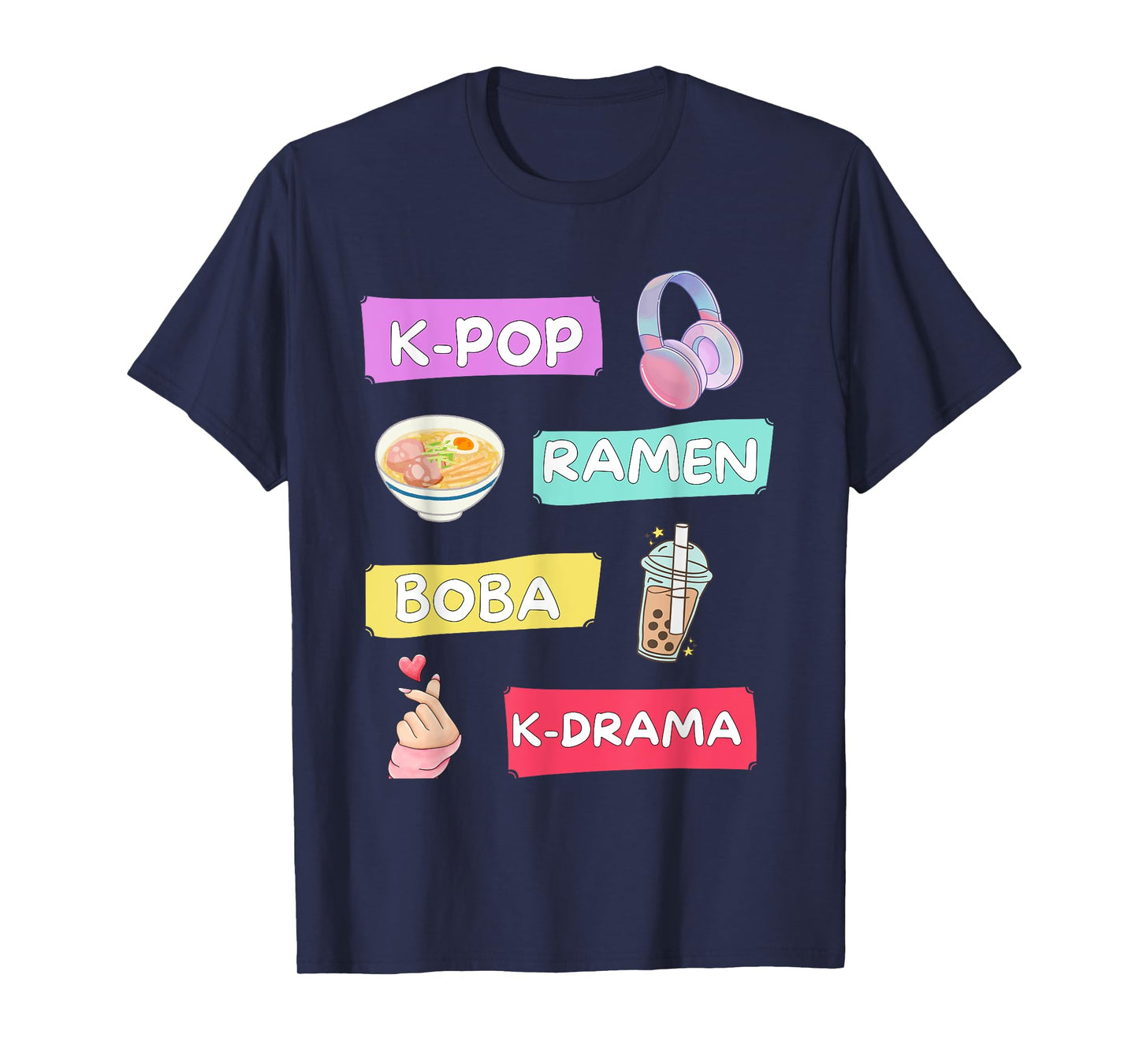 K-Pop Ramen Boba K-Drama Cute Kawaii T-Shirt