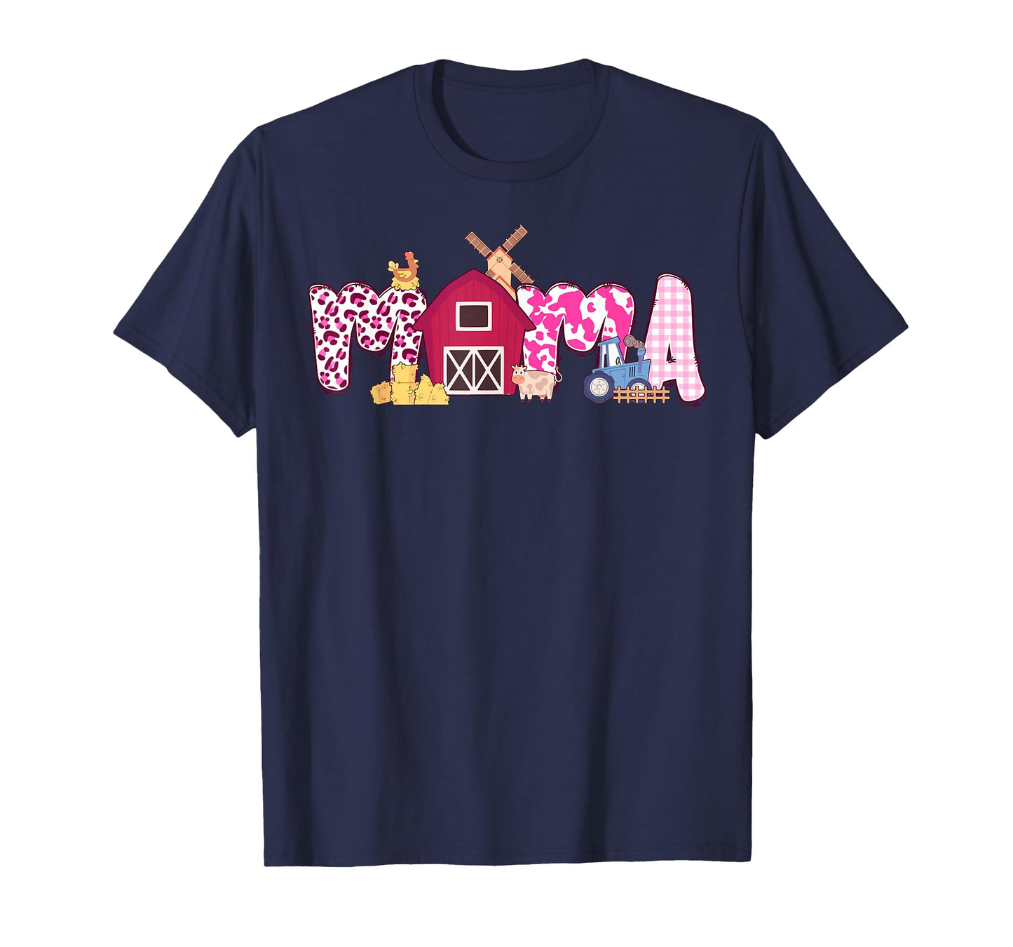 Mama Farm Animal Birthday Family Matching Party Mom Mother T-Shirt