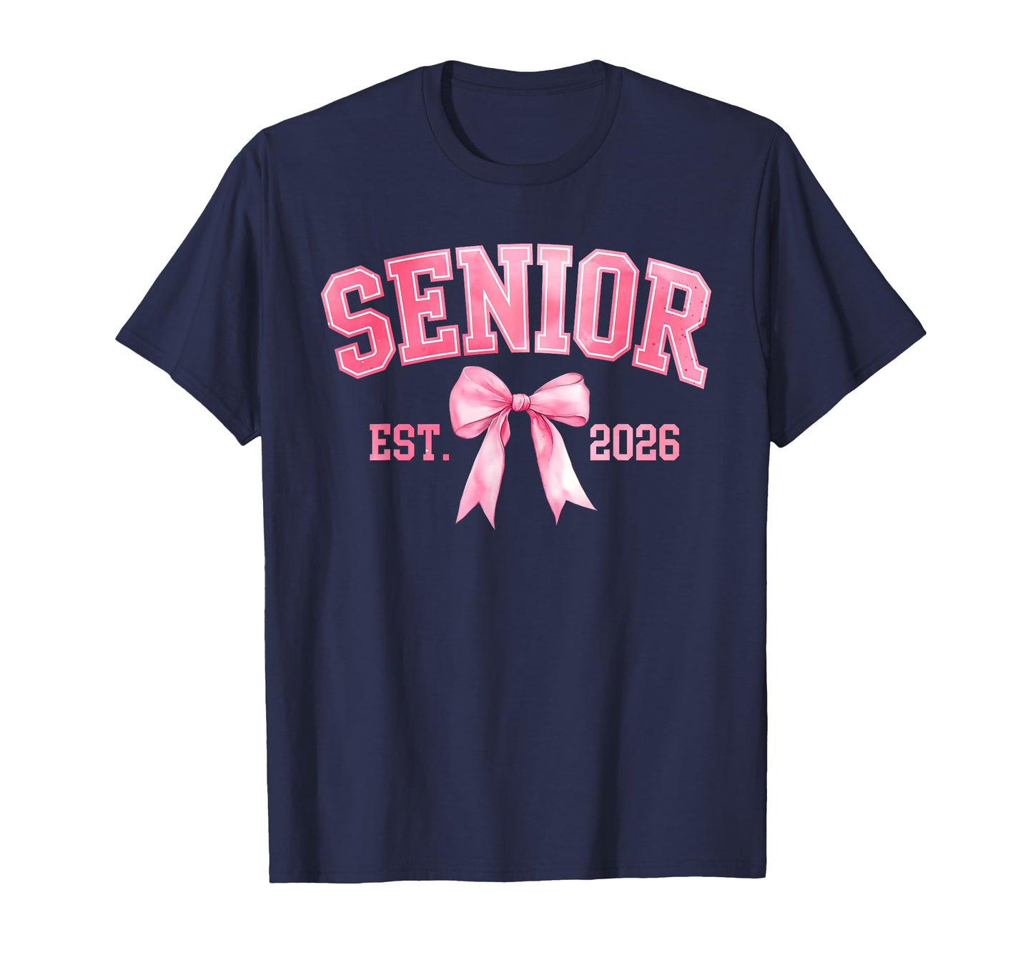 Senior 2026 Coquette Pink Bow Class of 2026 Graduation Girls T-Shirt