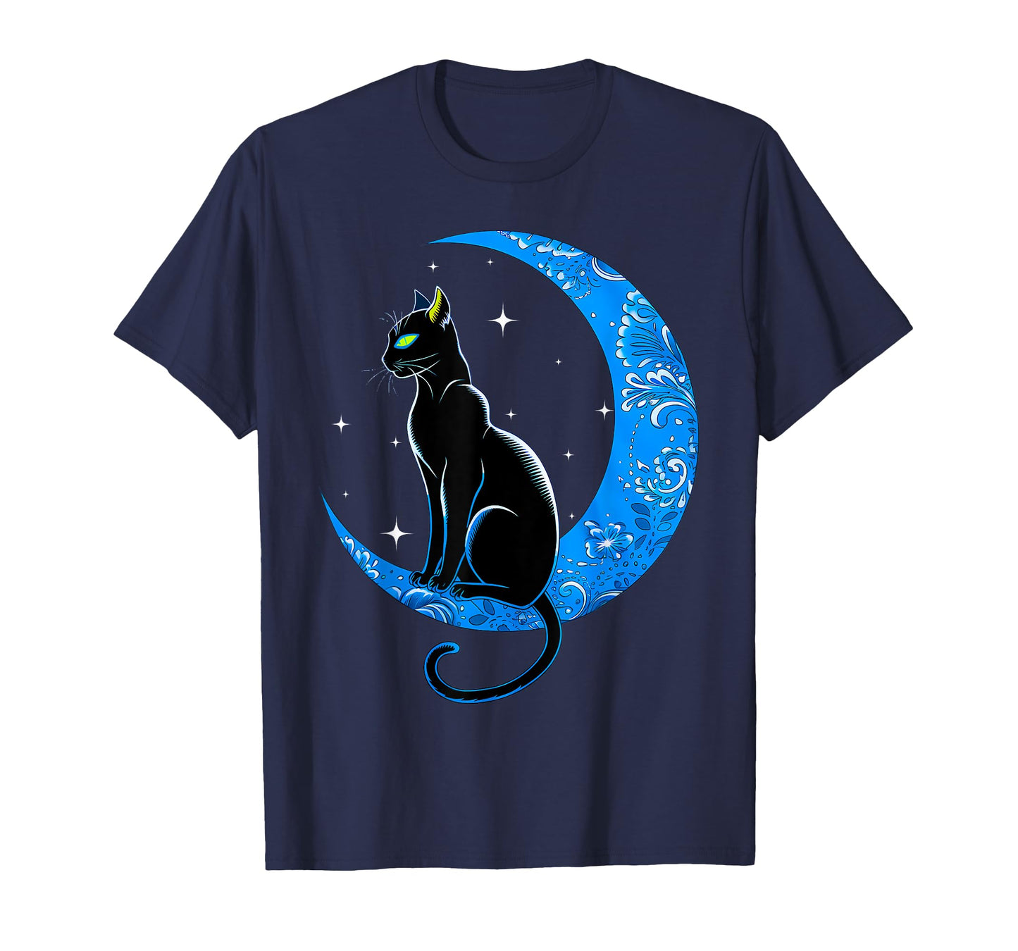 Black Cat Crescent Moon Sailor Mom Men Women Kids T-Shirt