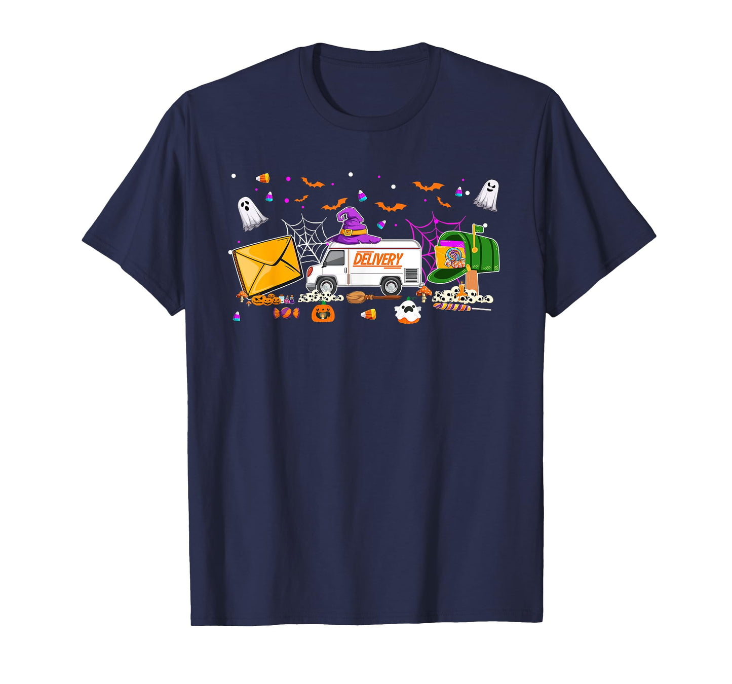 Halloween Postal Worker Mail Carrier Spooky Season T-Shirt