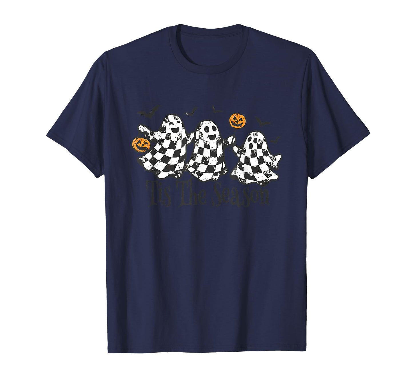 Vintage Halloween Tee Tis The Season Boo Ghost Spooky T-Shirt