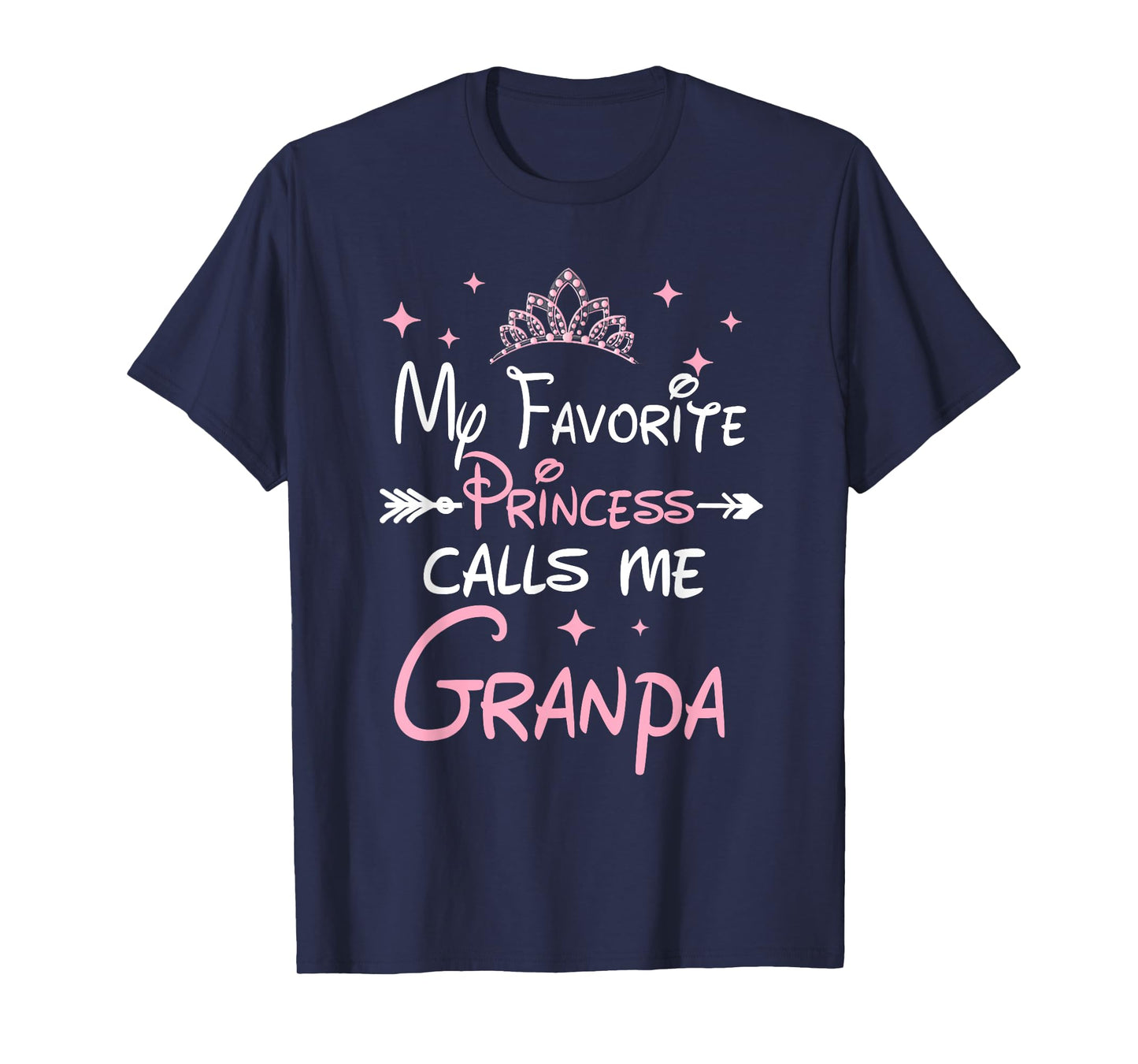 My Favorite Princess Calls Grandpa Birthday Girl Kid Family T-Shirt