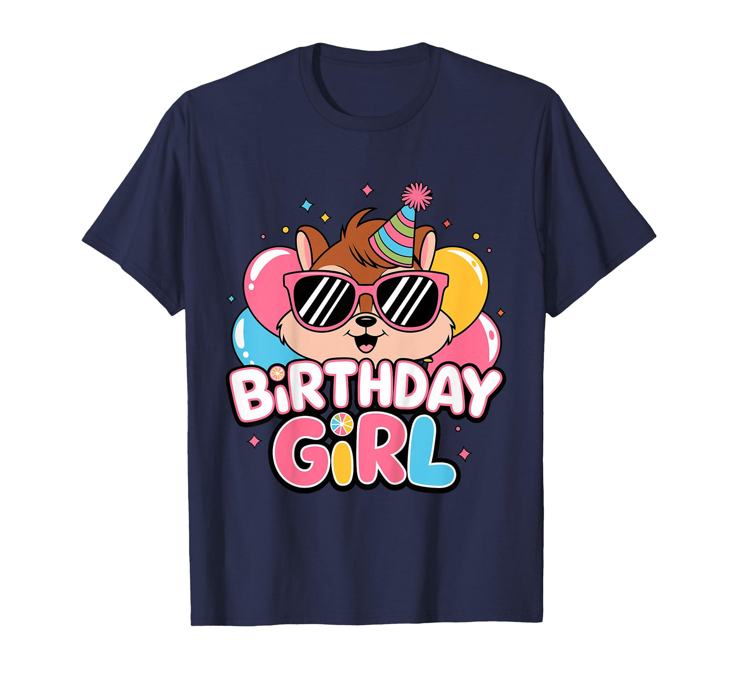 Birthday Girl Chipmunk Kids T-Shirt