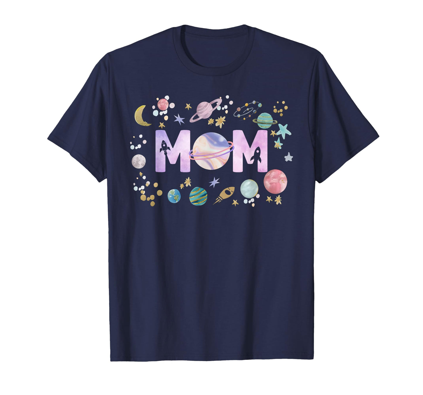 Mom Outer Space Galaxy Birthday Girl 1st Trip Around The Sun T-Shirt
