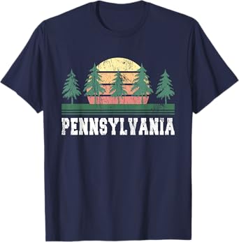 Pennsylvania Retro Vintage T-Shirt Gift for Men, Women & Kids
