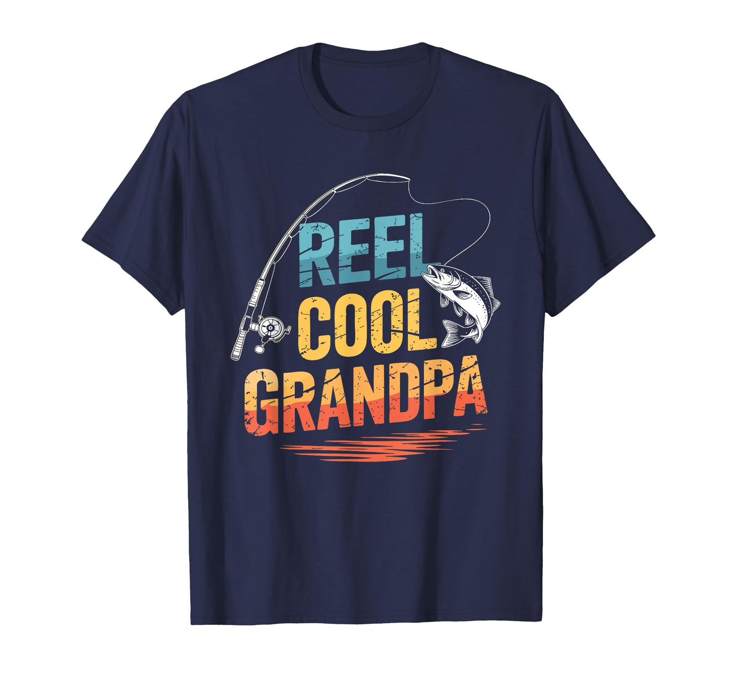 Reel Cool Grandpa Shirt Men Fishing Fathers Day T-Shirt