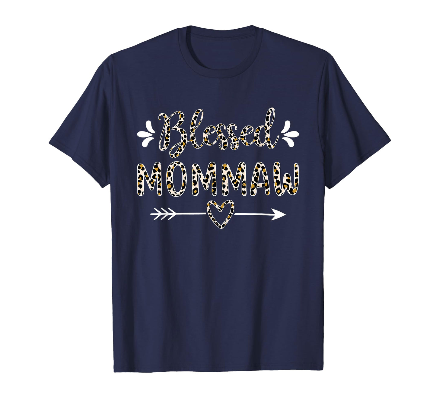 Blessed Mommaw Grandma Grandmother Cute Leopard Mothers Day T-Shirt