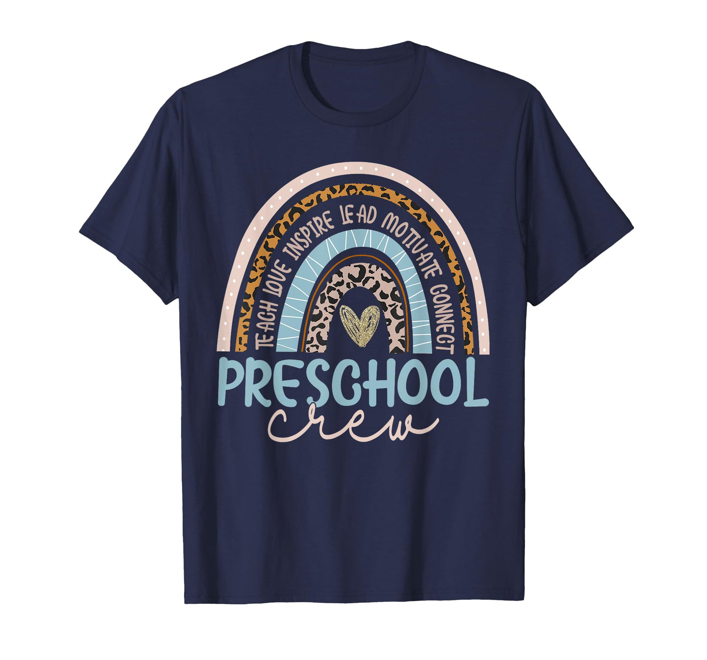 Preschool Crew Boho Rainbow First Day Of School T-Shirt