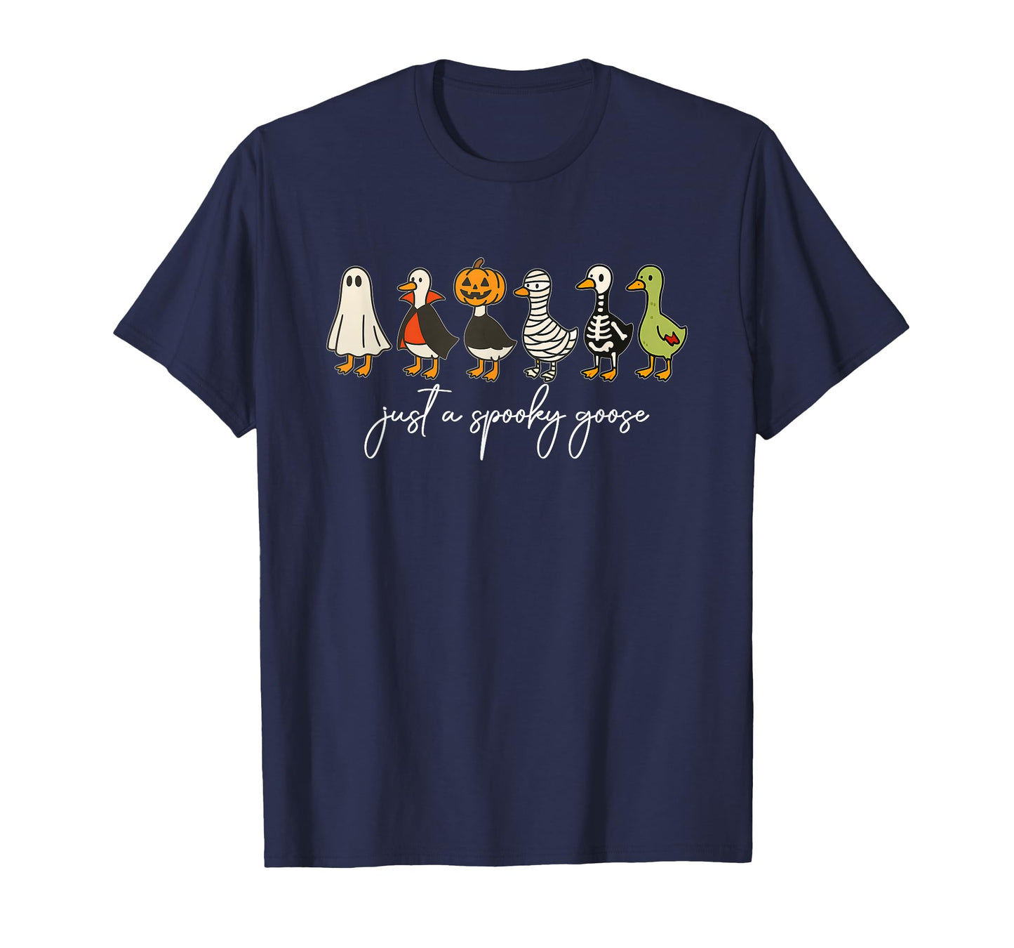 Just A Spooky Goose Halloween Silly Goose Funny Halloween T-Shirt