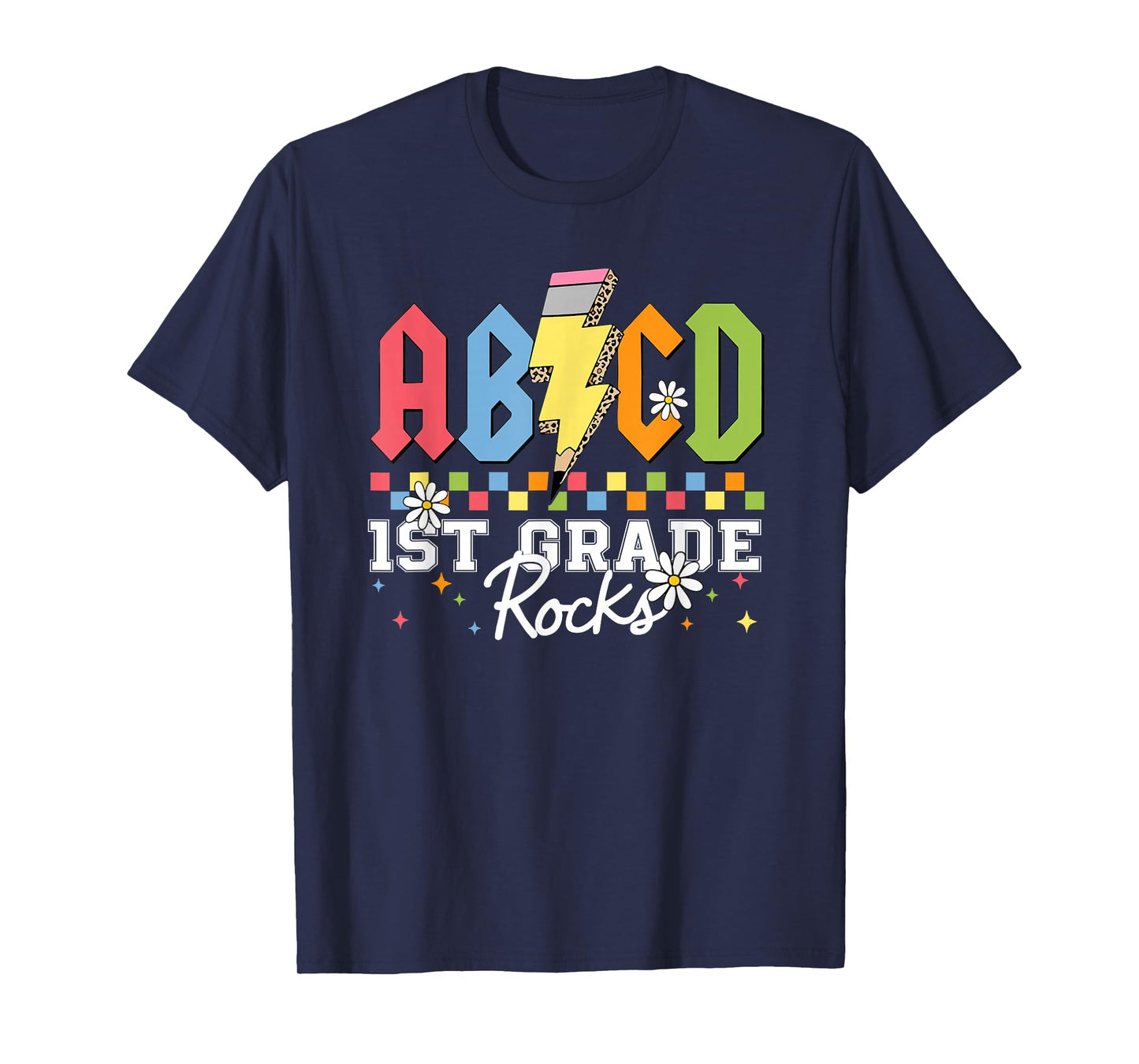 1st Grade Rocks ABCD Back To School Funny Rock Teachers T-Shirt
