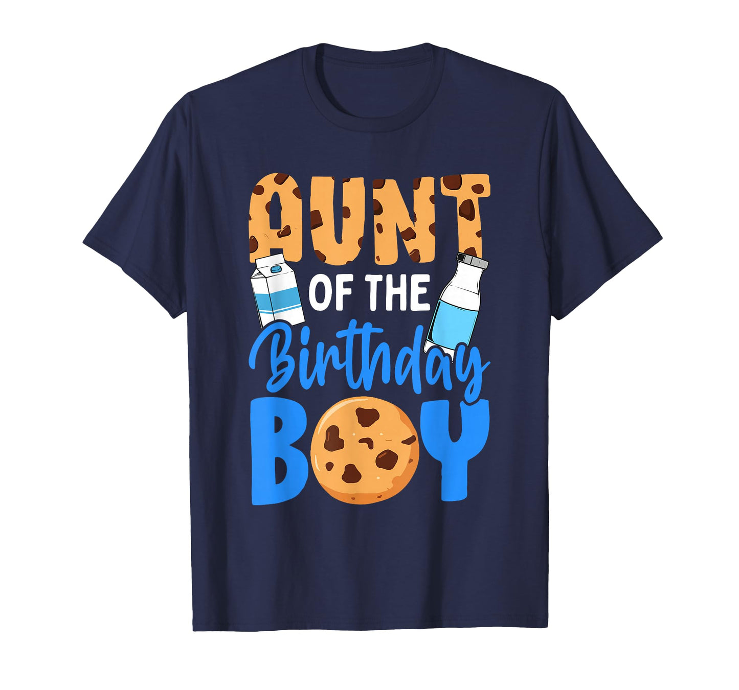 Aunt of the birthday boy Milk and Cookies 1st birthday T-Shirt