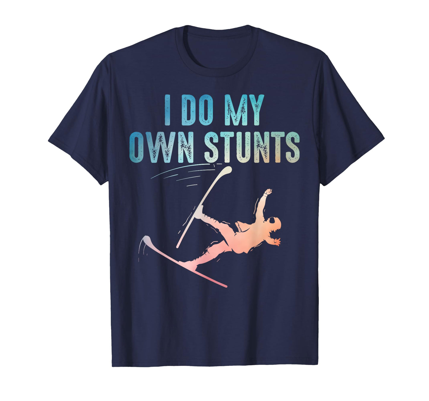 Unique Skiing Art For Men Women Kids Skier Mountain Skiing T-Shirt