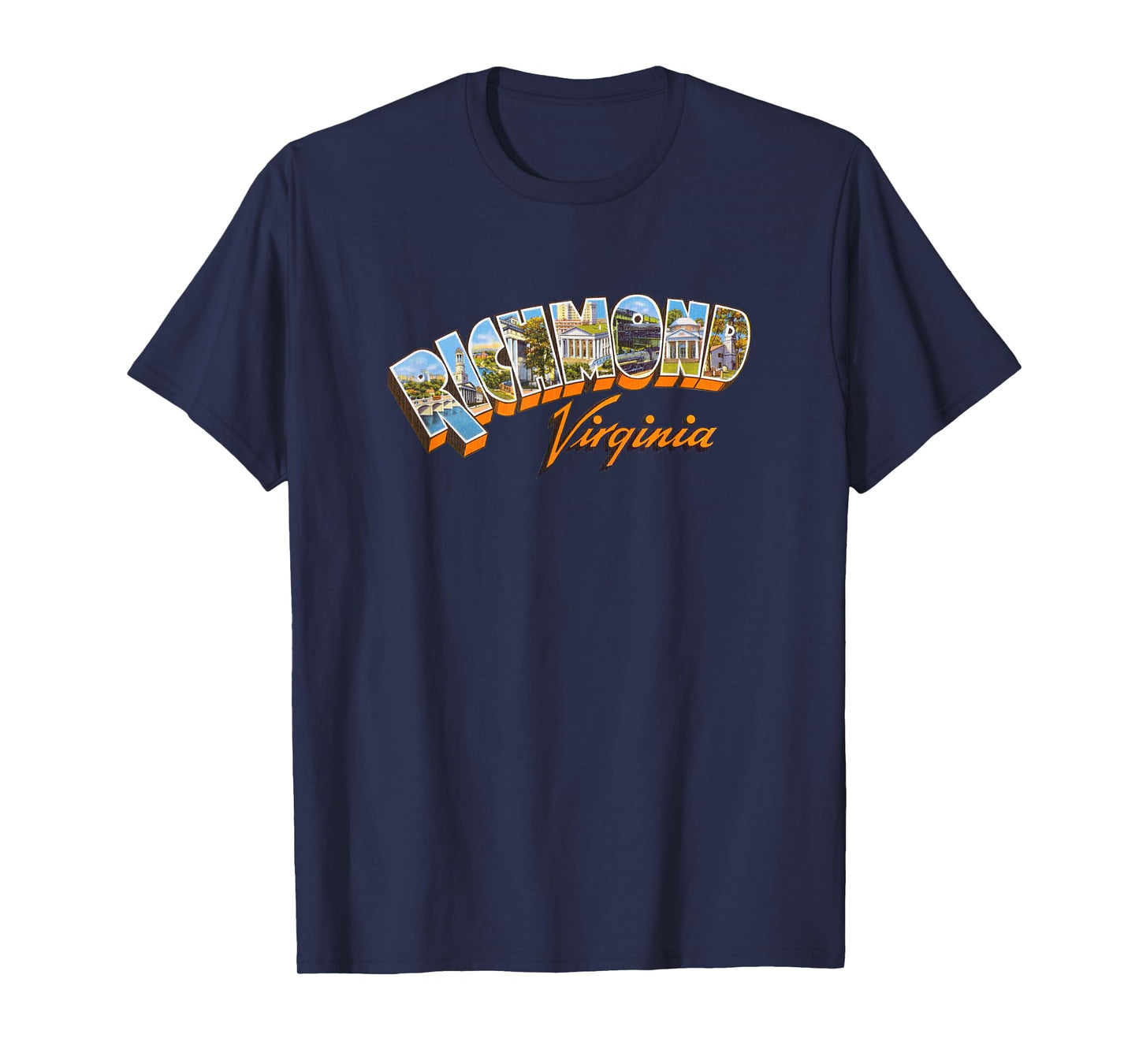 Richmond VA T Shirt Retro Vintage Virginia Souvenir Tee T-Shirt