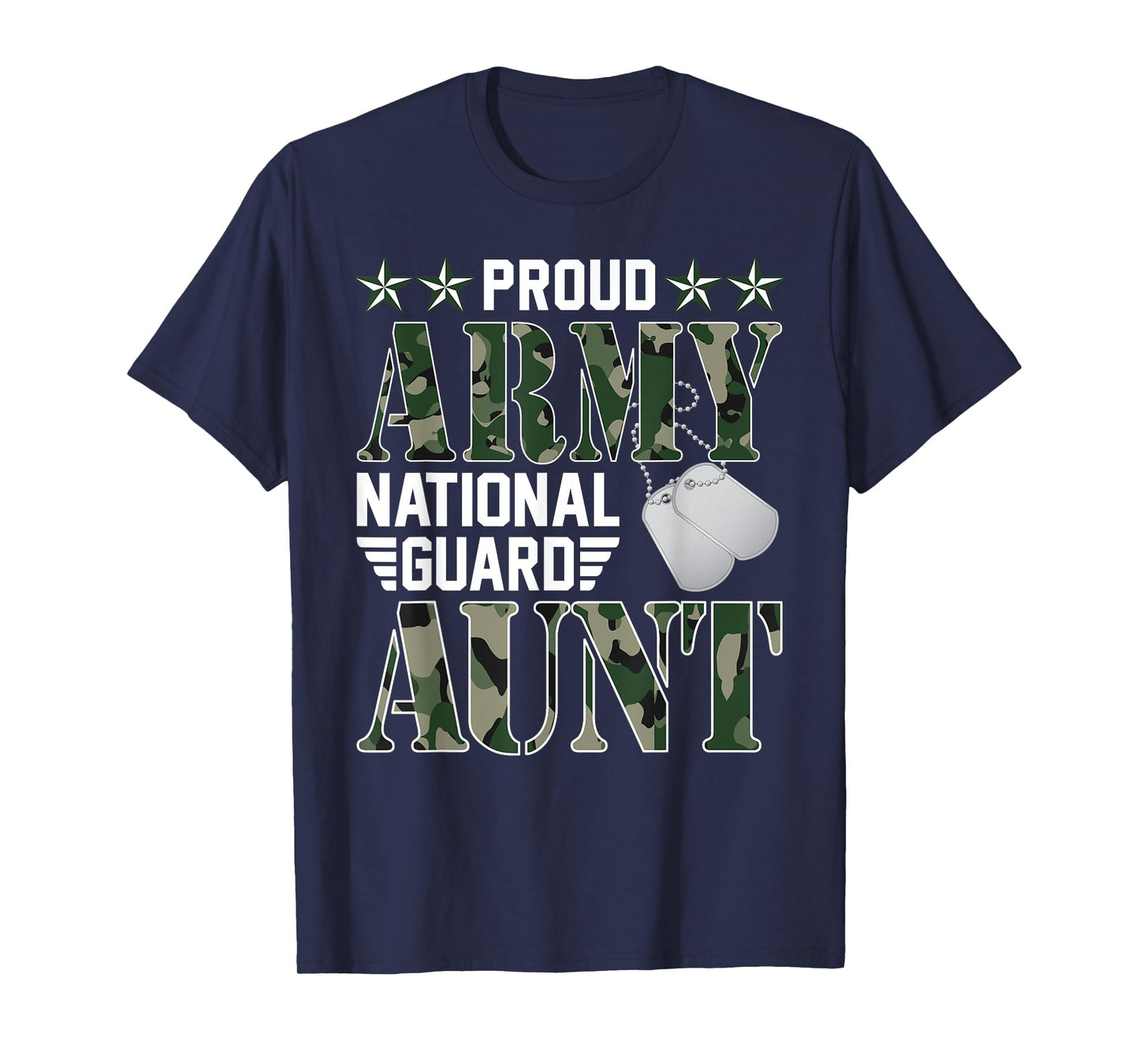 Proud Army National Guard Aunt Military Family Veteran T-Shirt