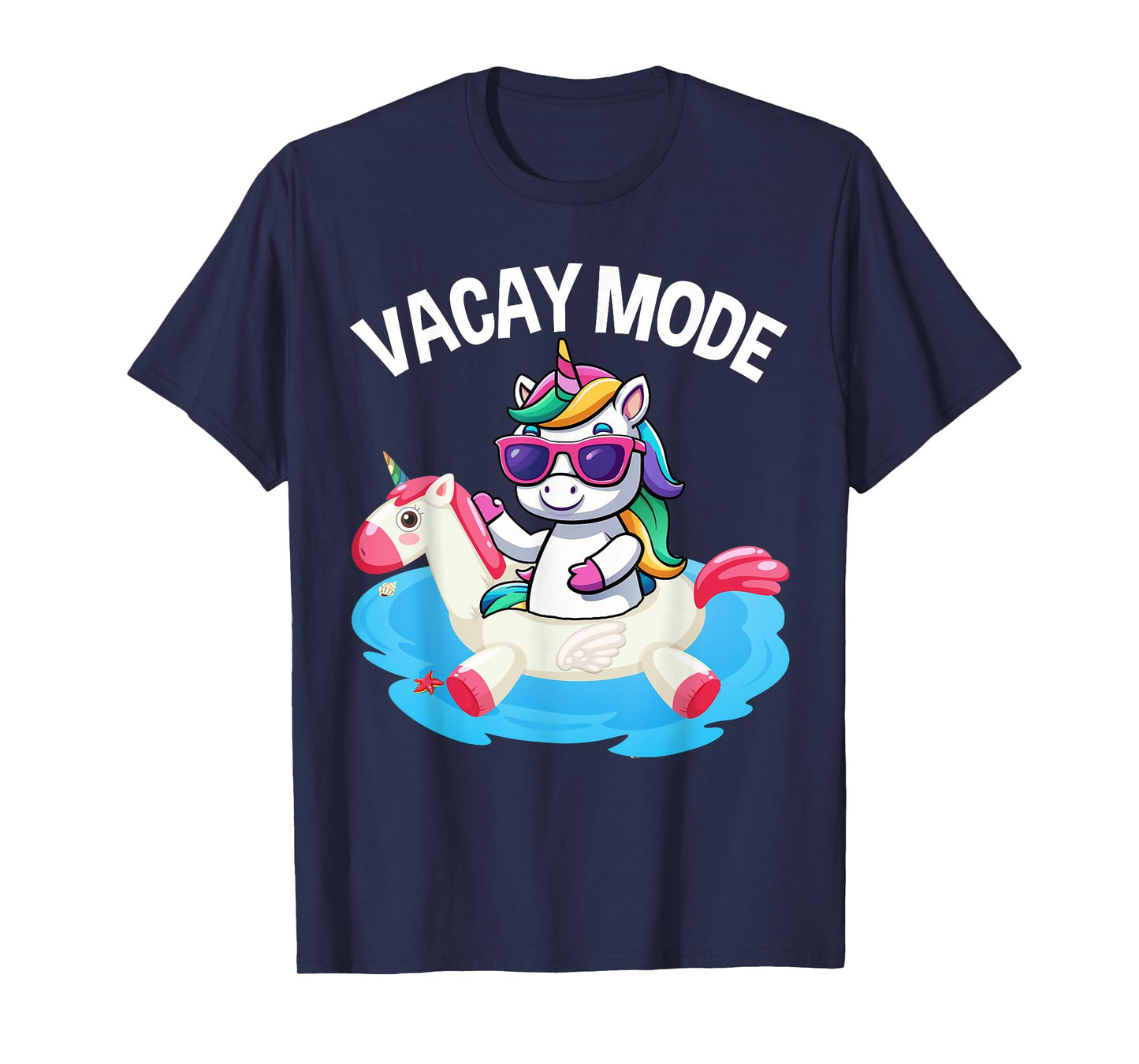 Vacay Mode Cute Unicorn Funny Family Vacation Kids Girl T-Shirt