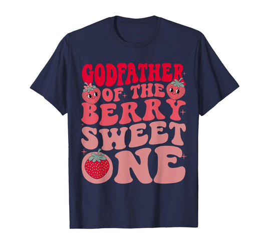 Godfather of The Berry Sweet One Strawberry First Birthday T-Shirt