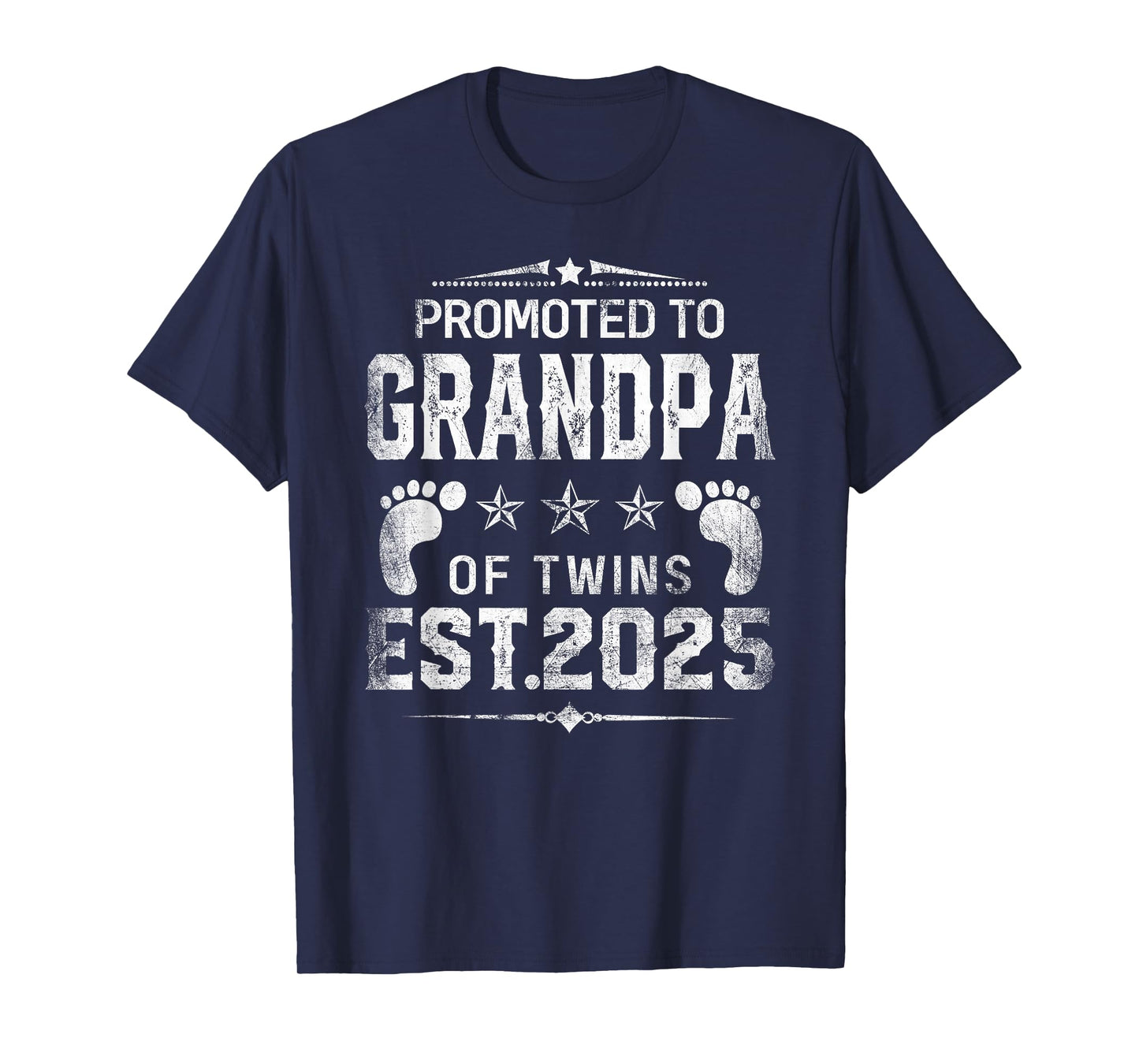 Promoted to Grandpa of twins 2025 New Grandpa Father's day T-Shirt