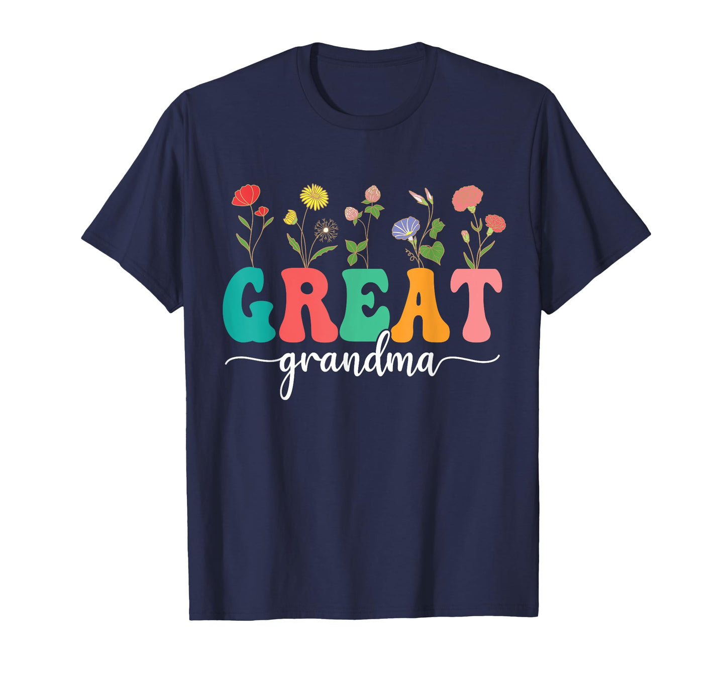 Wildflowers Great Grandma Floral Mother's Day Great Grandma T-Shirt