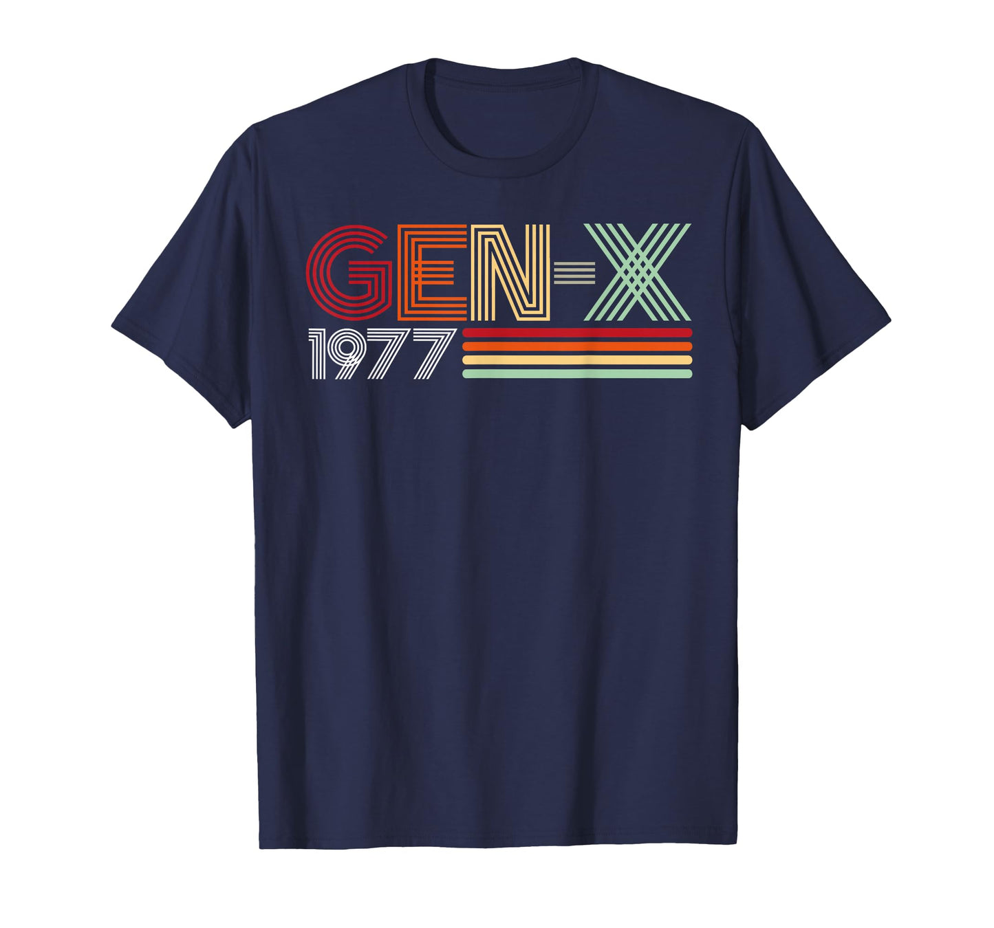 Gen X 1977 Retro Generation Xer Vintage Text Style T-Shirt