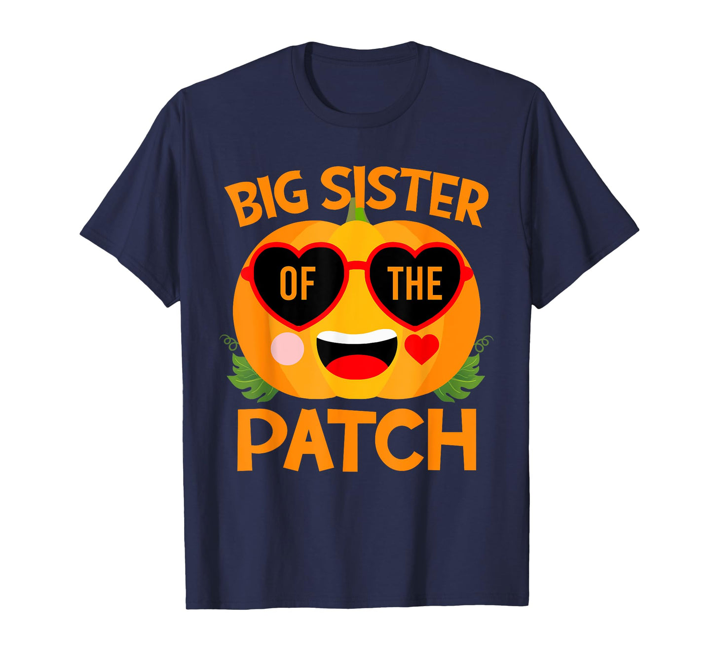 Pumpkin Big Sister of The Patch Halloween Family Matching T-Shirt