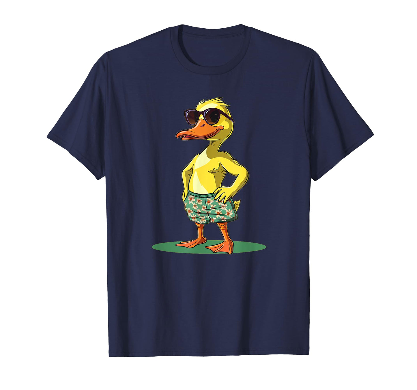 Cool Duck in Shorts and Sunglasses for Summer Fans Men Women Kids T-Shirt