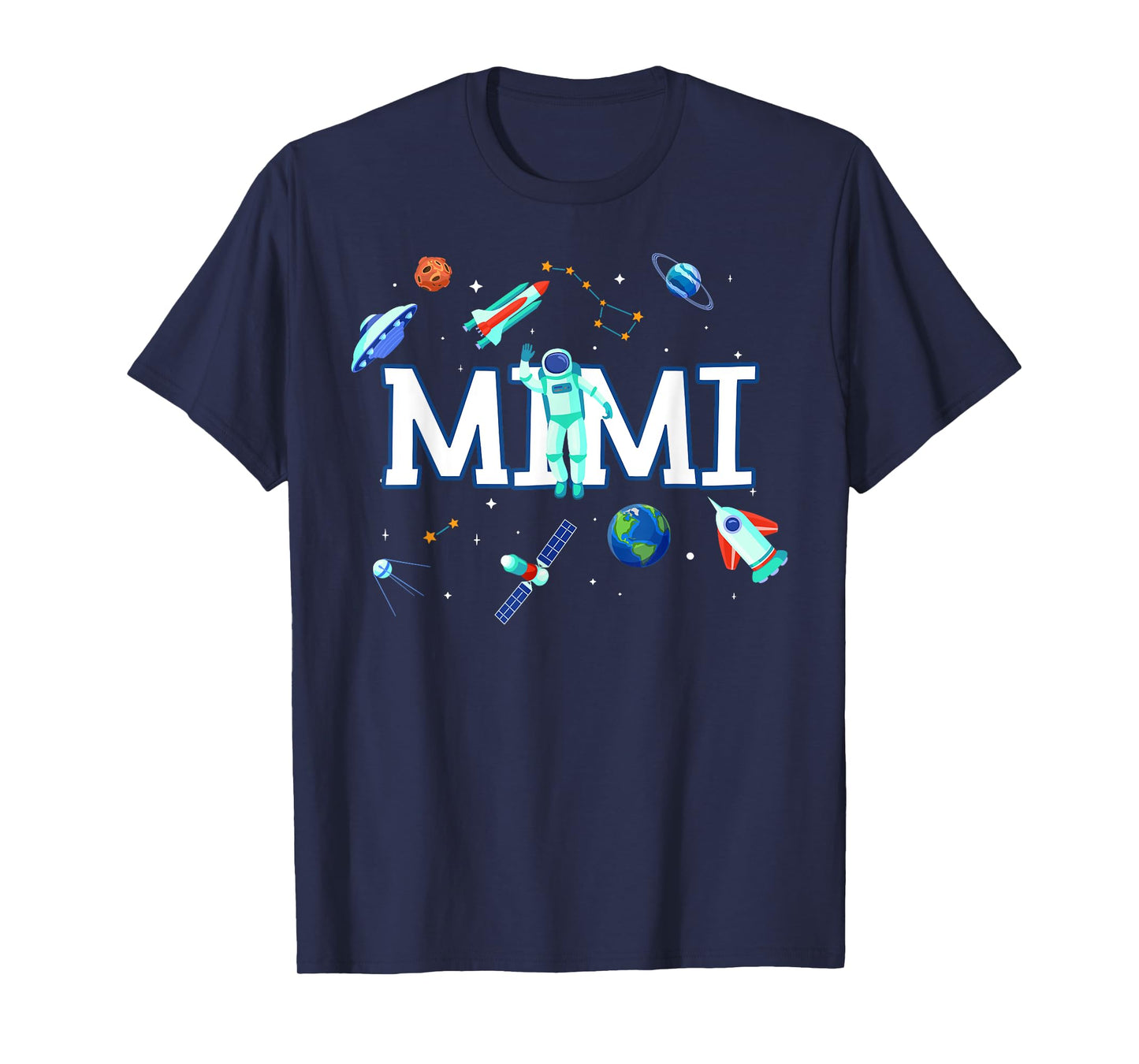 Mimi Astronaut Space Family Matching Birthday Party T-Shirt