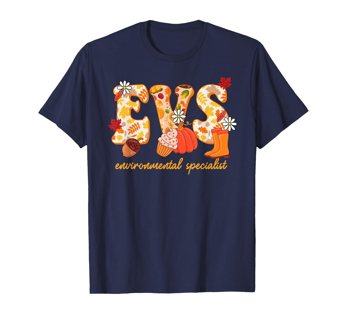 EVS Environmental Specialist Fall Pumpkin Cute T-Shirt