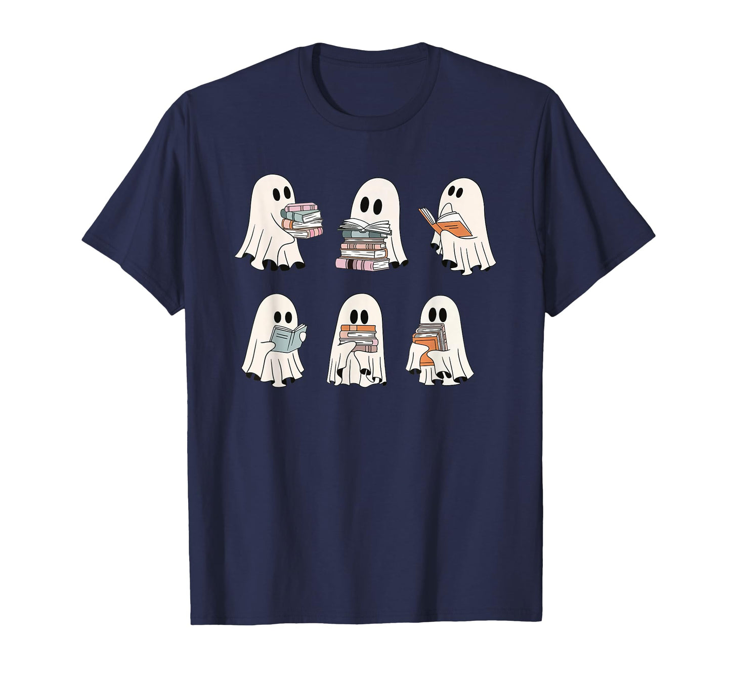 Cute Boo Ghost Read More Books, Funny Halloween, Book Lover T-Shirt