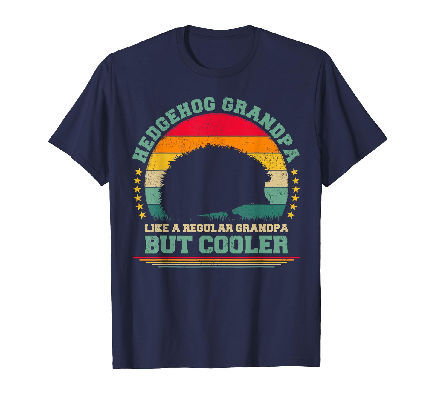 Hedgehog Lover Funny Vintage Hedgehog Grandpa Father's Day T-Shirt