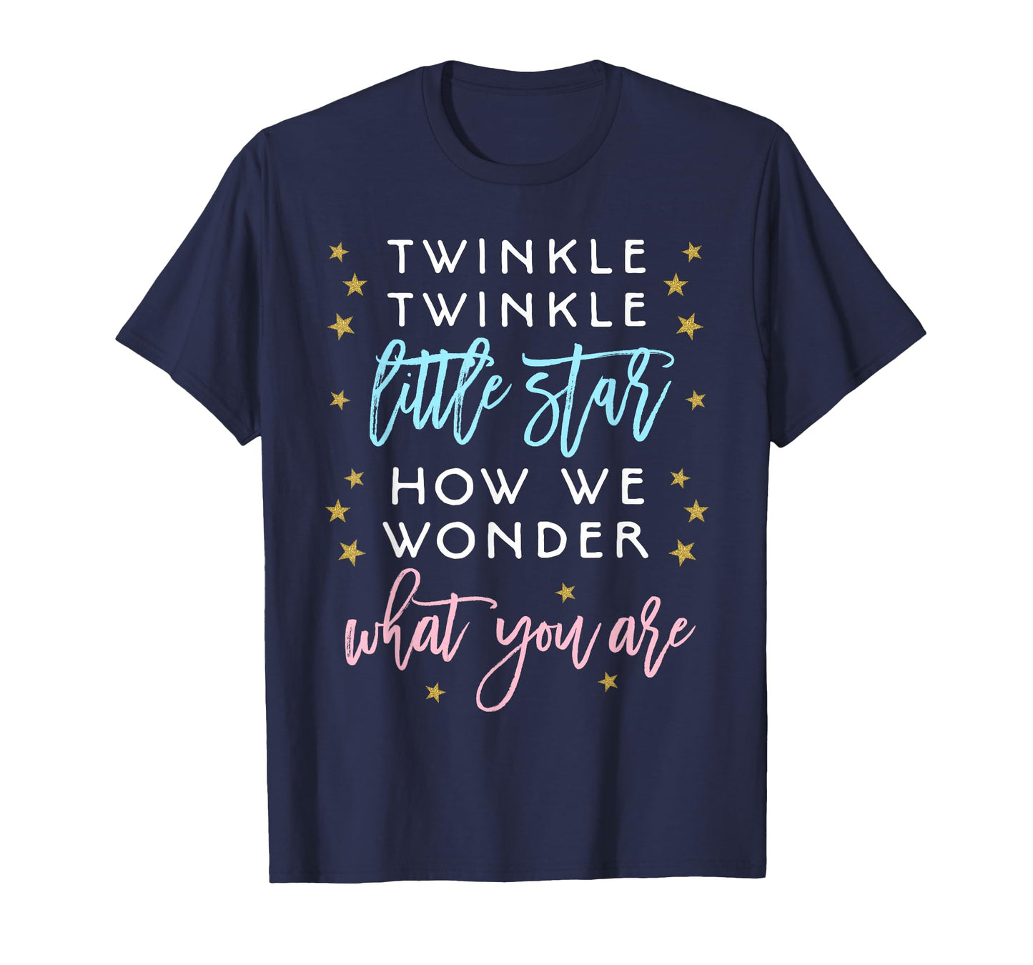 Twinkle Little Star Gender Reveal Shirt Baby Shower Tee Gift T-Shirt