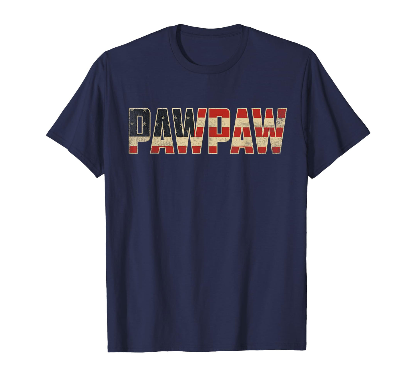 Pawpaw Bold Patriotic American Flag Father’s Day Pawpaw T-Shirt